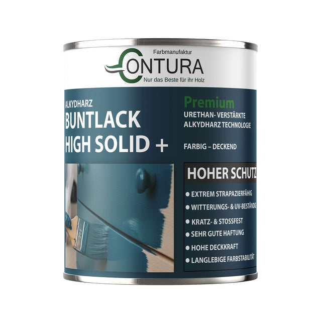 Contura Alkydharz Buntlack High Solid+ Holz Metall Lack Farbe Kunstharzlack - Farbmanufaktur Contura Berkemeier - Farbmanufaktur Contura Berkemeier