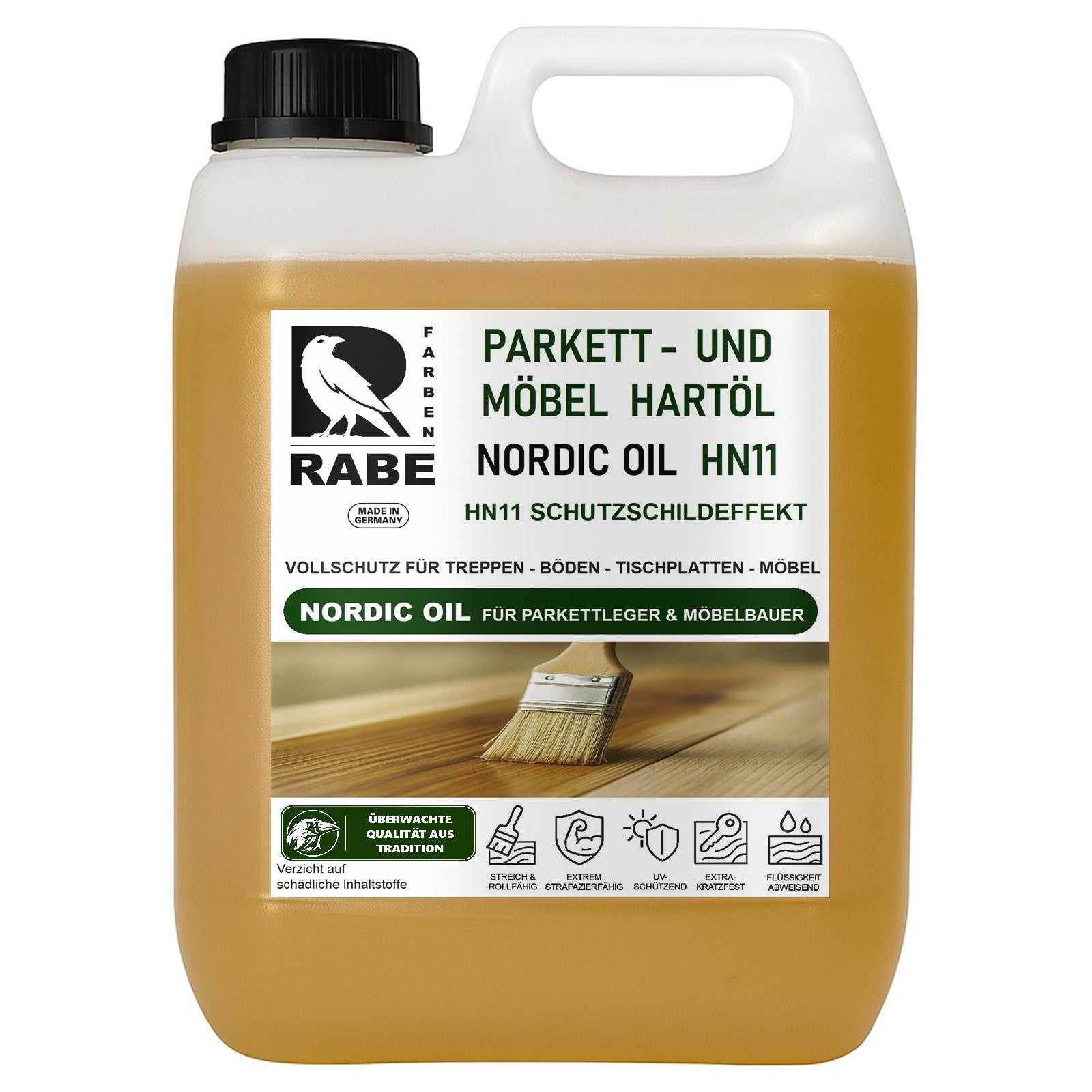 RABE Fussbodenöl Parkettöl High Solid Möbelöl Holzbodenöl Natur Hartöl Holzöl
