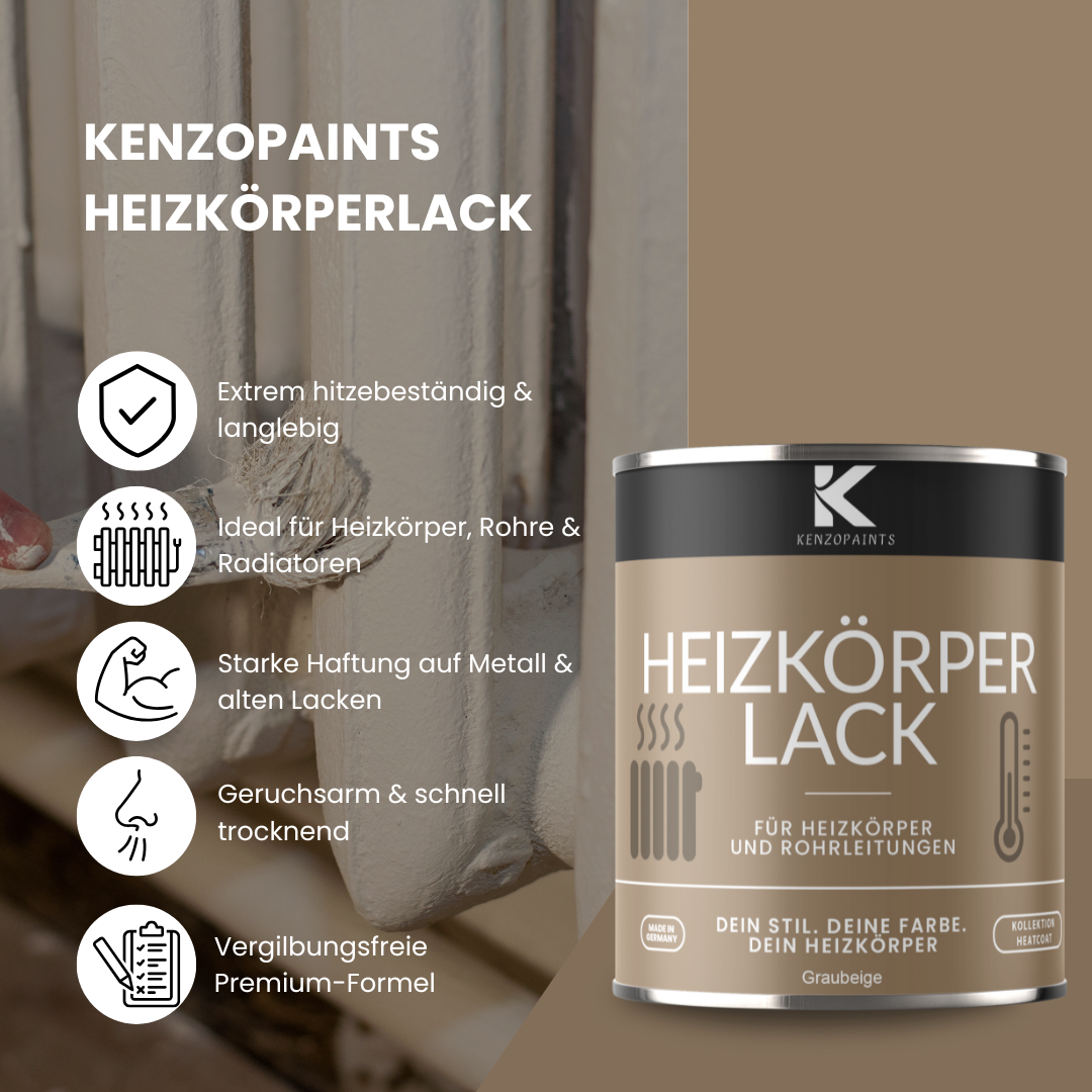 Kenzopaints Heizkörperlack Heizungslack - 750ml - Farbmanufaktur Contura Berkemeier - Farbmanufaktur Contura Berkemeier