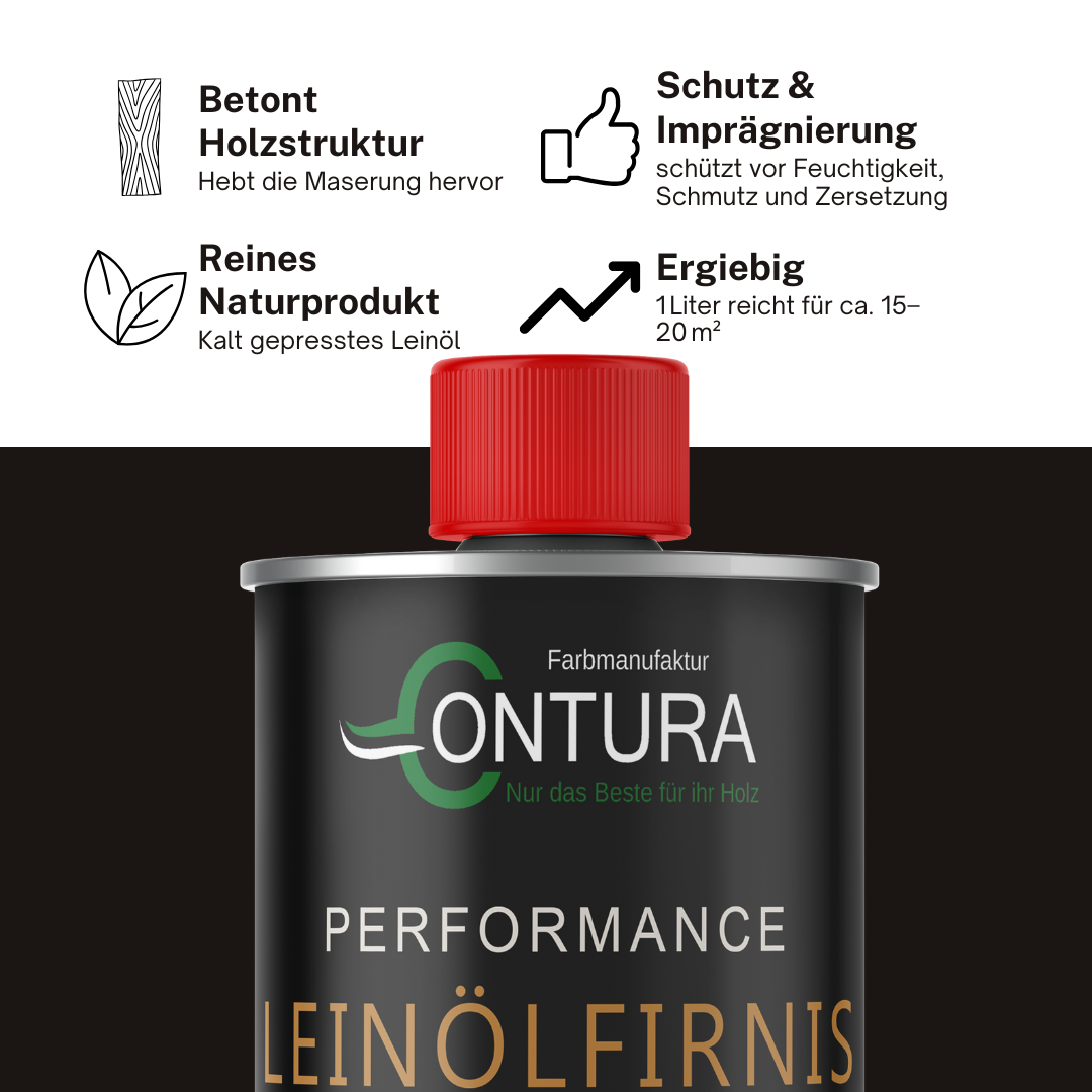 Contura Performance Leinöl für Möbel Böden Innen und Außen - Farbmanufaktur Contura Berkemeier - Farbmanufaktur Contura Berkemeier