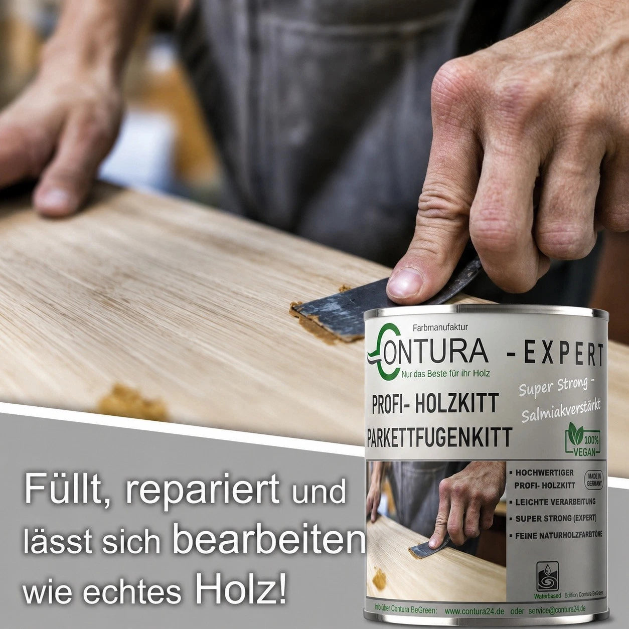 Contura Holzkitt Parkett Fugenkitt Spachtelmasse Kitt Holz Spachtel Holzpaste Knetholz