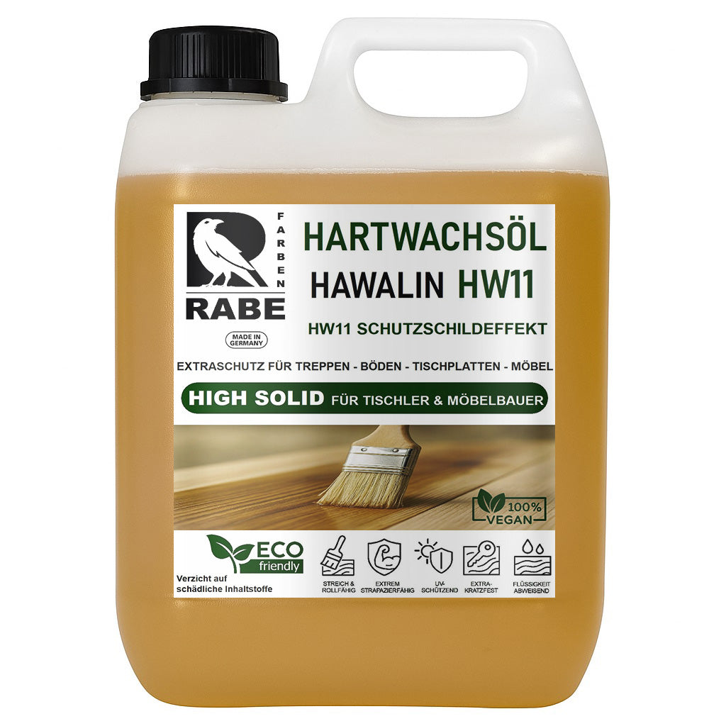 RABE Hartwachsöl High Solid Farblos seidenmatt geprüft Parkett Möbel Treppen Öl - Farbmanufaktur Contura Berkemeier - Farben Rabe