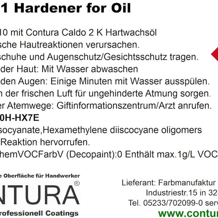 Contura Hartwachsöl 2K mit Härter Premium Holzöl Parkettöl Objektöl Treppenöl Fußbodenöl - Farbmanufaktur Contura Berkemeier - Farbmanufaktur Contura Berkemeier