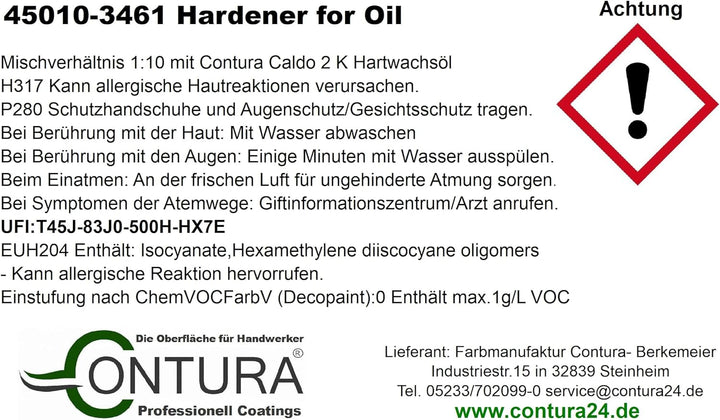 Contura Hartwachsöl 2K mit Härter Premium Holzöl Parkettöl Objektöl Treppenöl Fußbodenöl - Farbmanufaktur Contura Berkemeier - Farbmanufaktur Contura Berkemeier