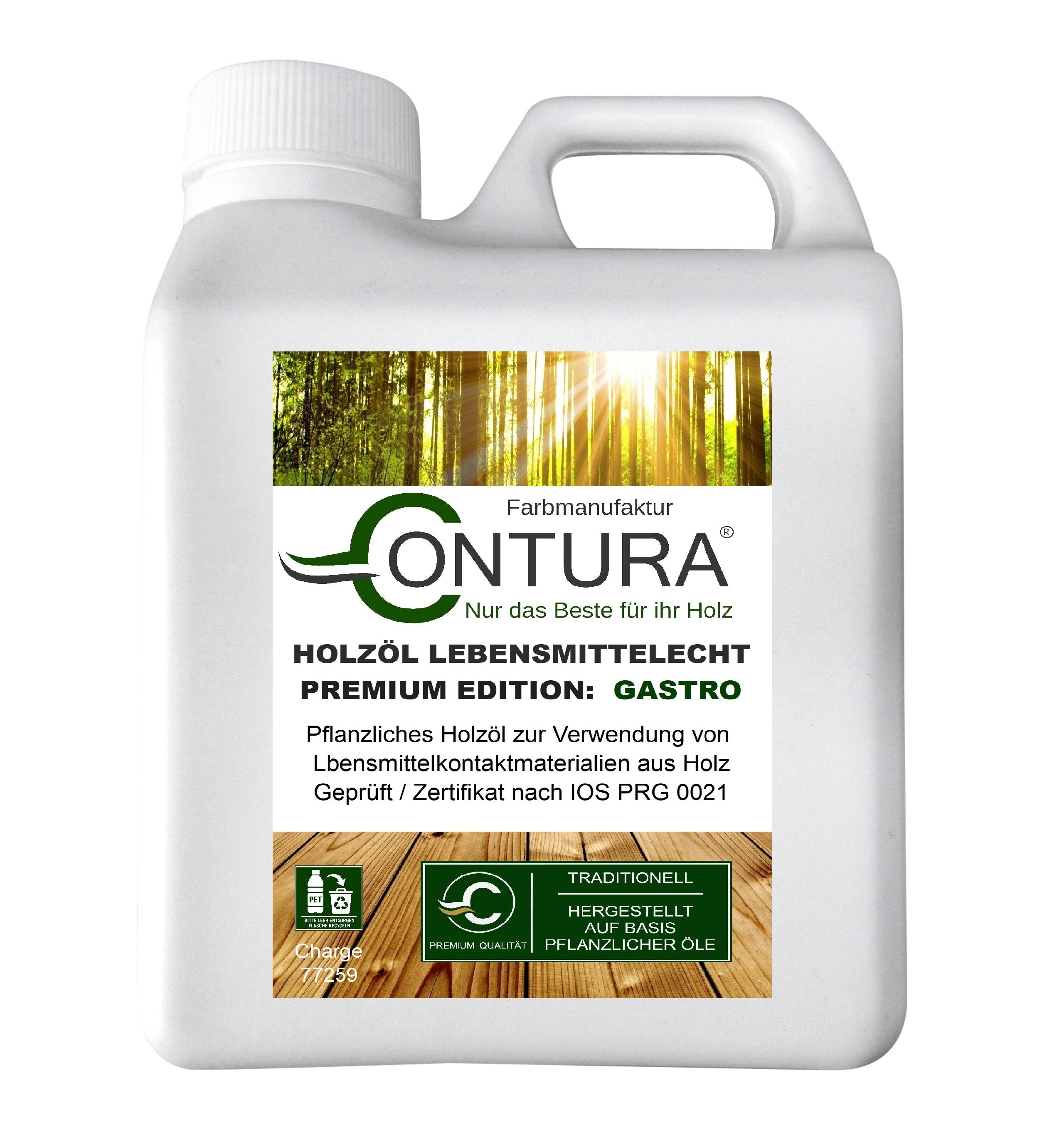 Contura Premium Lebensmittelecht Arbeitsplattenöl Holzöl Naturöl Pflegeöl
