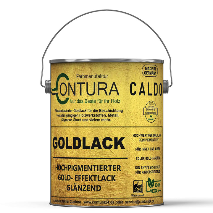 Contura Caldo Goldlack Goldfarbe Gold Effektlack Möbellack Holzlack Metalllack Möbel Farbe - Farbmanufaktur Contura Berkemeier - Farbmanufaktur Contura Berkemeier