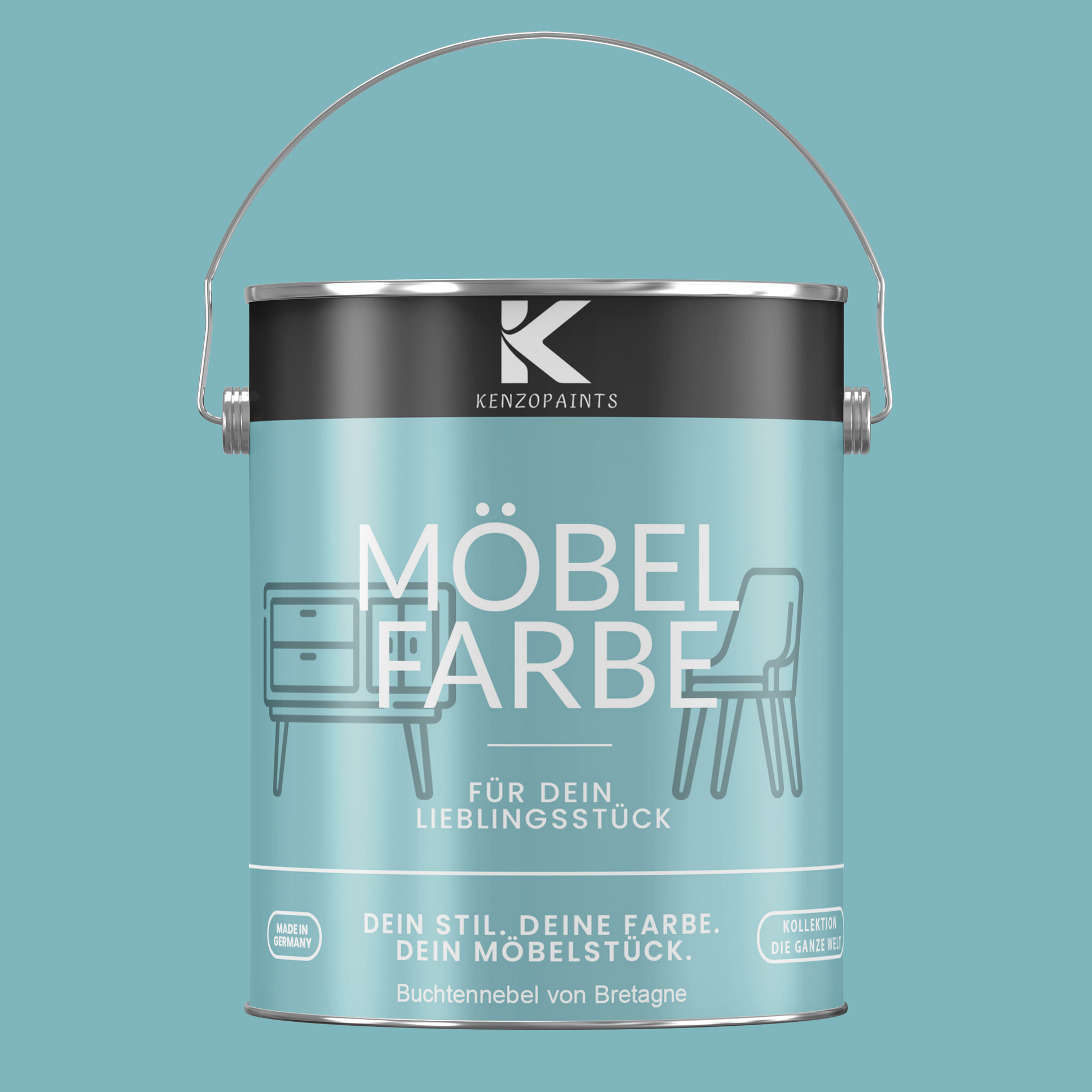 Kenzopaints Möbelfarbe Möbellack Buntlack - 2,5Liter - Farbmanufaktur Contura Berkemeier - Farbmanufaktur Contura Berkemeier