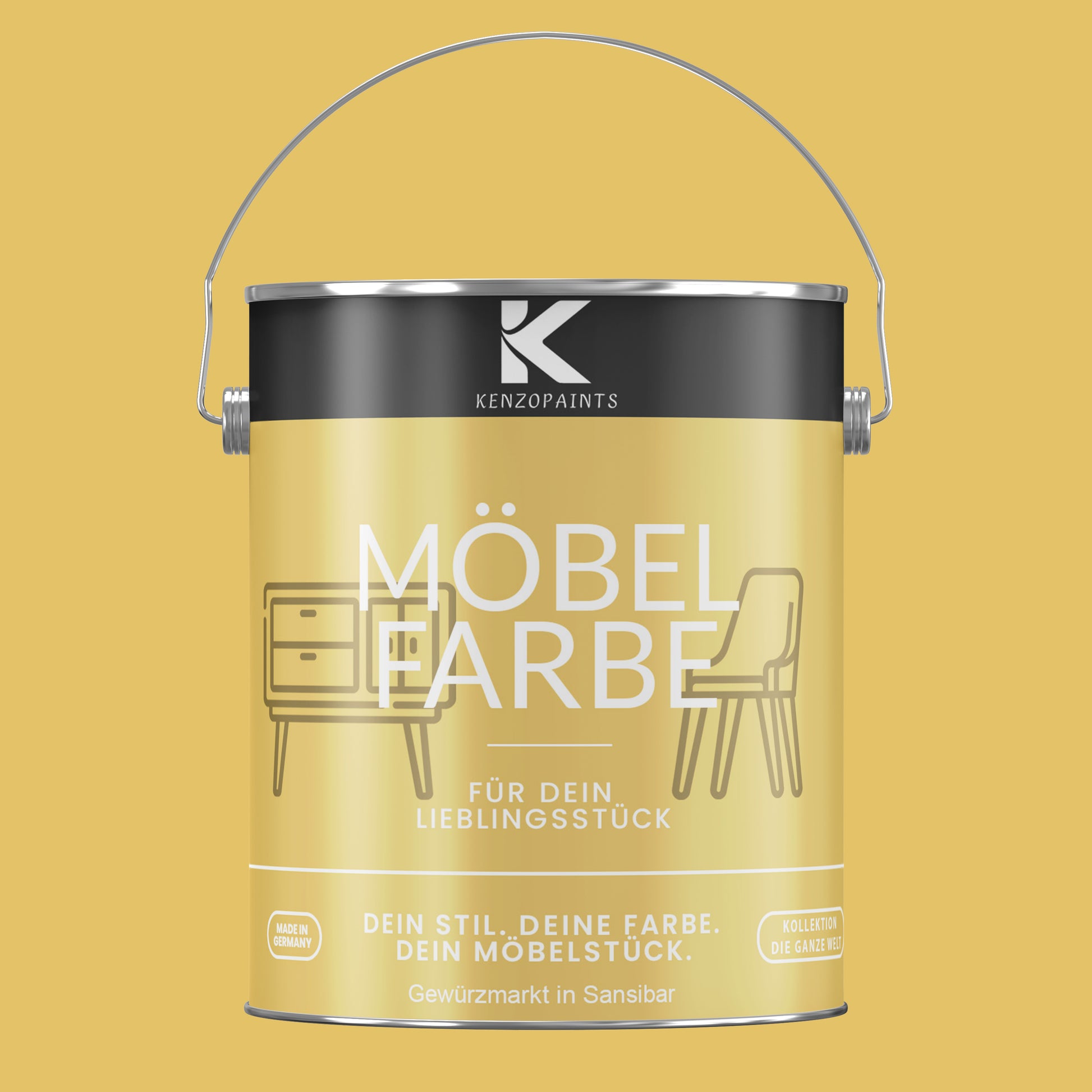 Kenzopaints Möbelfarbe Möbellack Buntlack - 2,5Liter - Farbmanufaktur Contura Berkemeier - Farbmanufaktur Contura Berkemeier