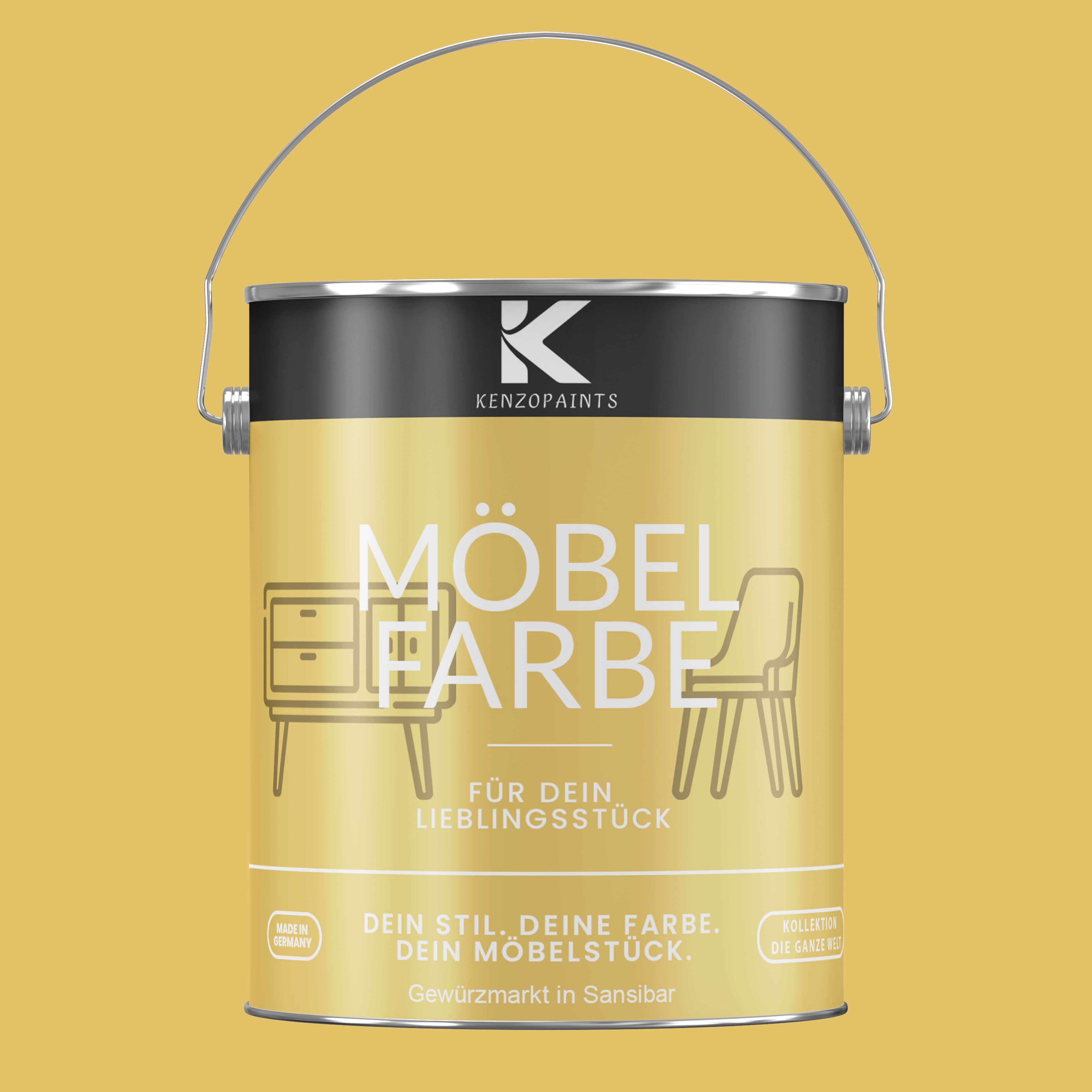 Kenzopaints Möbelfarbe Möbellack Buntlack - 2,5Liter - Farbmanufaktur Contura Berkemeier - Farbmanufaktur Contura Berkemeier