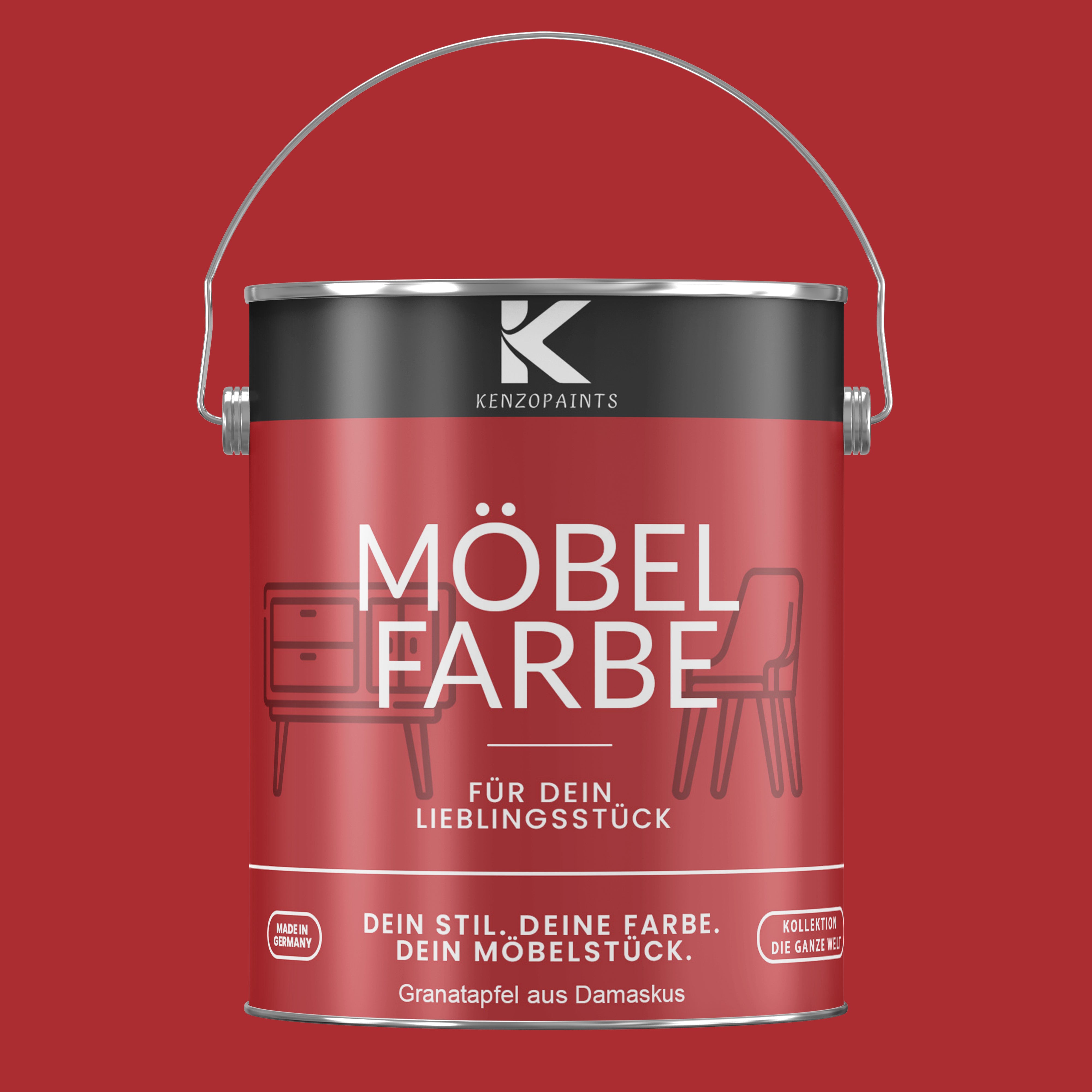 Kenzopaints Möbelfarbe Möbellack Buntlack - 2,5Liter - Farbmanufaktur Contura Berkemeier - Farbmanufaktur Contura Berkemeier