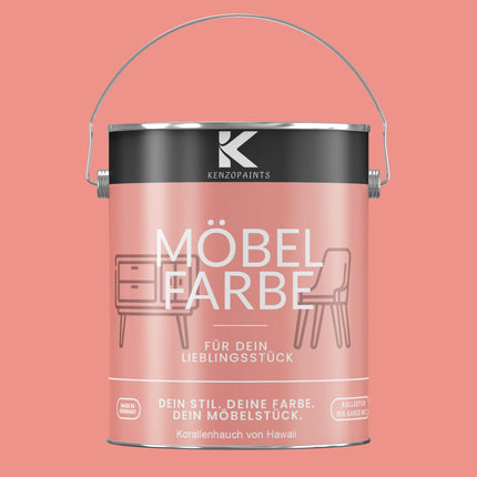 Kenzopaints Möbelfarbe Möbellack Buntlack - 2,5Liter