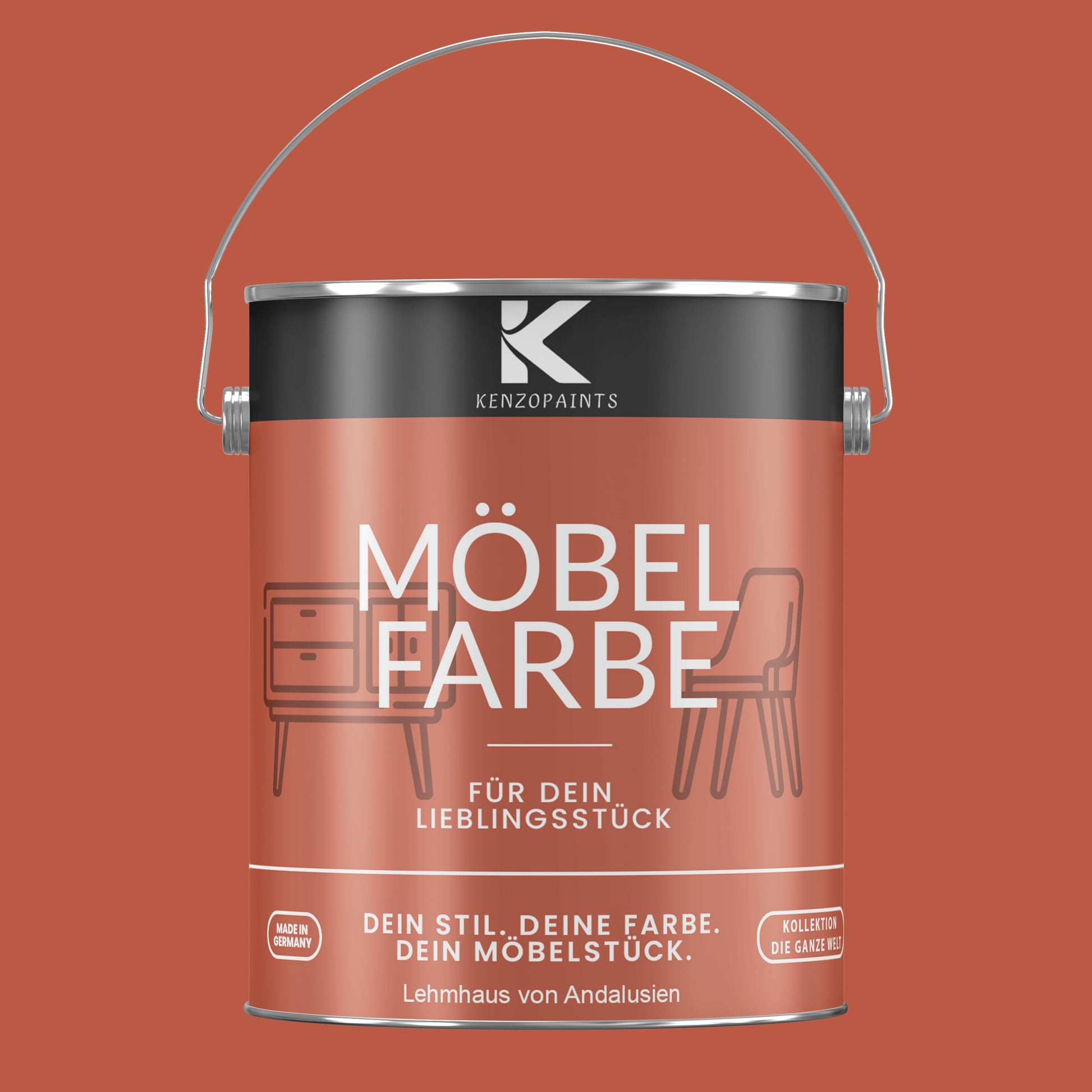 Kenzopaints Möbelfarbe Möbellack Buntlack - 2,5Liter - Farbmanufaktur Contura Berkemeier - Farbmanufaktur Contura Berkemeier