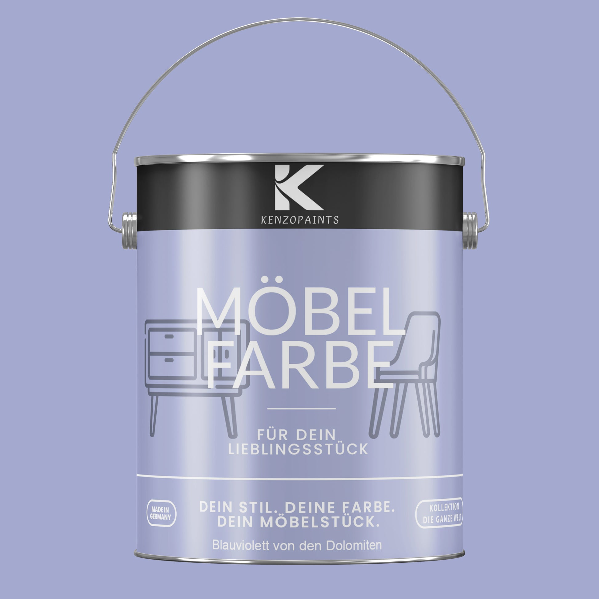 Kenzopaints Möbelfarbe Möbellack Buntlack - 2,5Liter - Farbmanufaktur Contura Berkemeier - Farbmanufaktur Contura Berkemeier