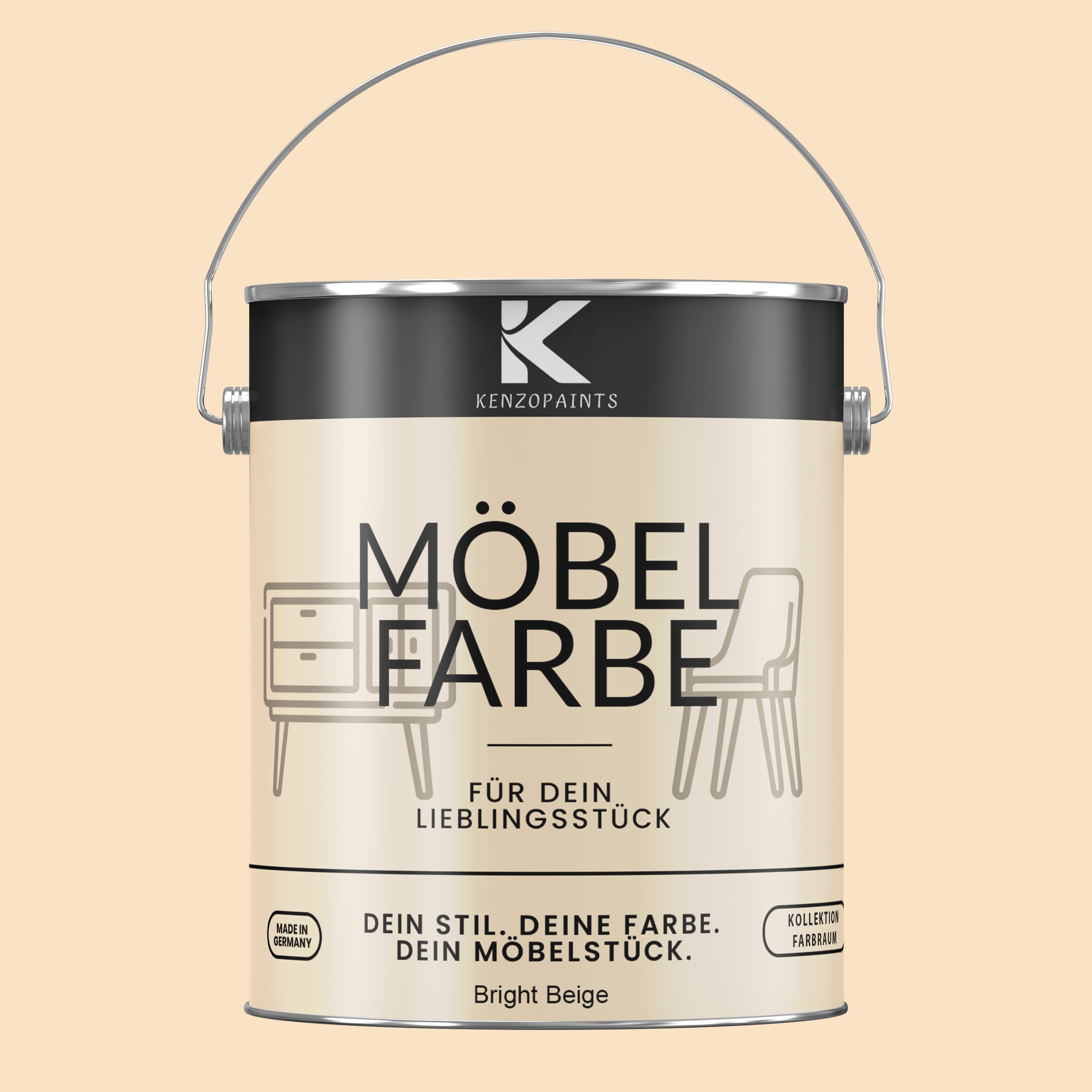 Kenzopaints Möbelfarbe Möbellack Buntlack Farbraum - 2,5Liter - Farbmanufaktur Contura Berkemeier - Farbmanufaktur Contura Berkemeier