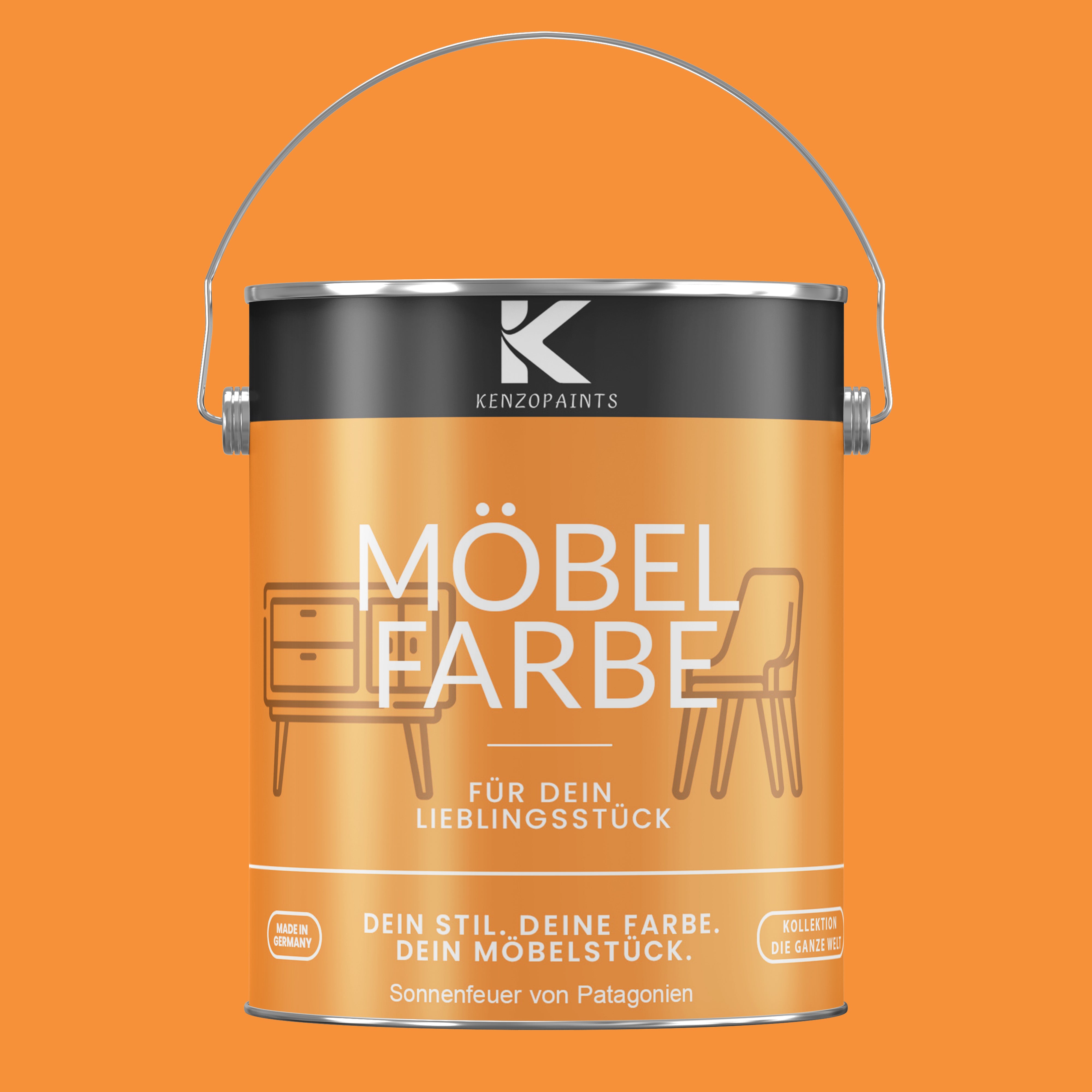 Kenzopaints Möbelfarbe Möbellack Buntlack - 2,5Liter - Farbmanufaktur Contura Berkemeier - Farbmanufaktur Contura Berkemeier