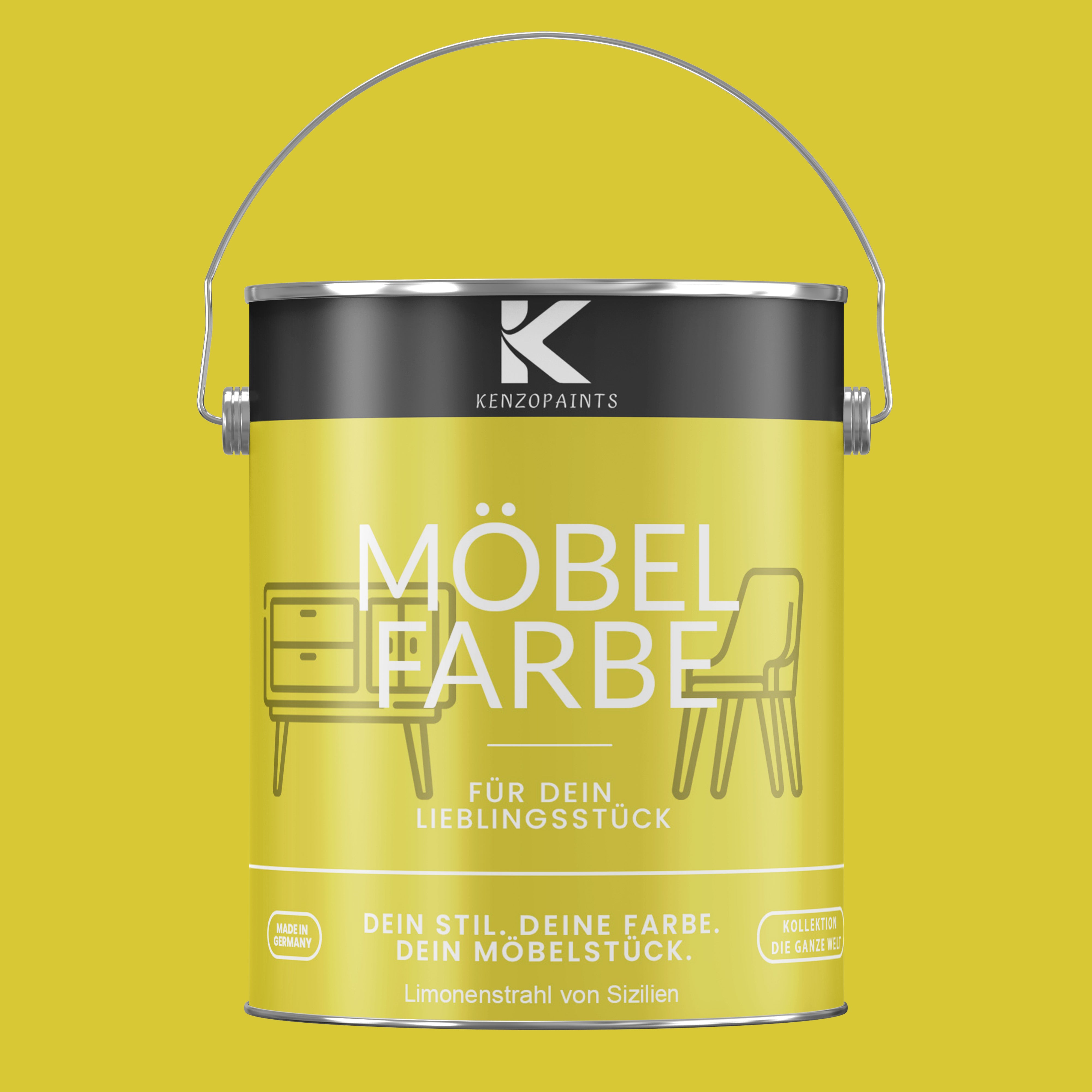 Kenzopaints Möbelfarbe Möbellack Buntlack - 2,5Liter - Farbmanufaktur Contura Berkemeier - Farbmanufaktur Contura Berkemeier