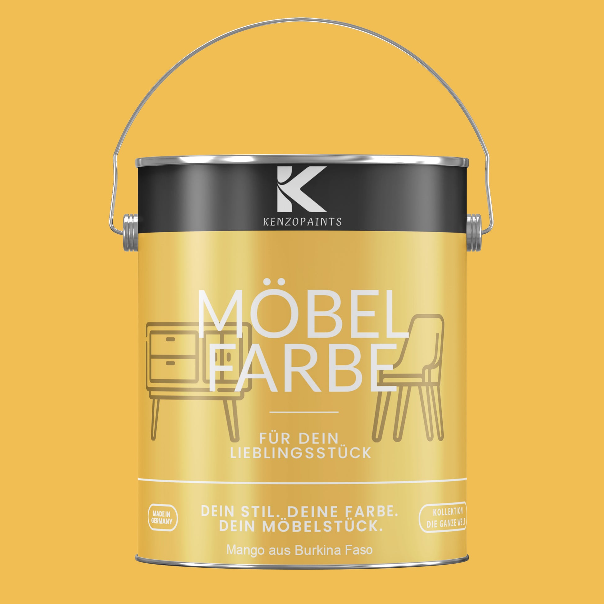 Kenzopaints Möbelfarbe Möbellack Buntlack - 2,5Liter - Farbmanufaktur Contura Berkemeier - Farbmanufaktur Contura Berkemeier