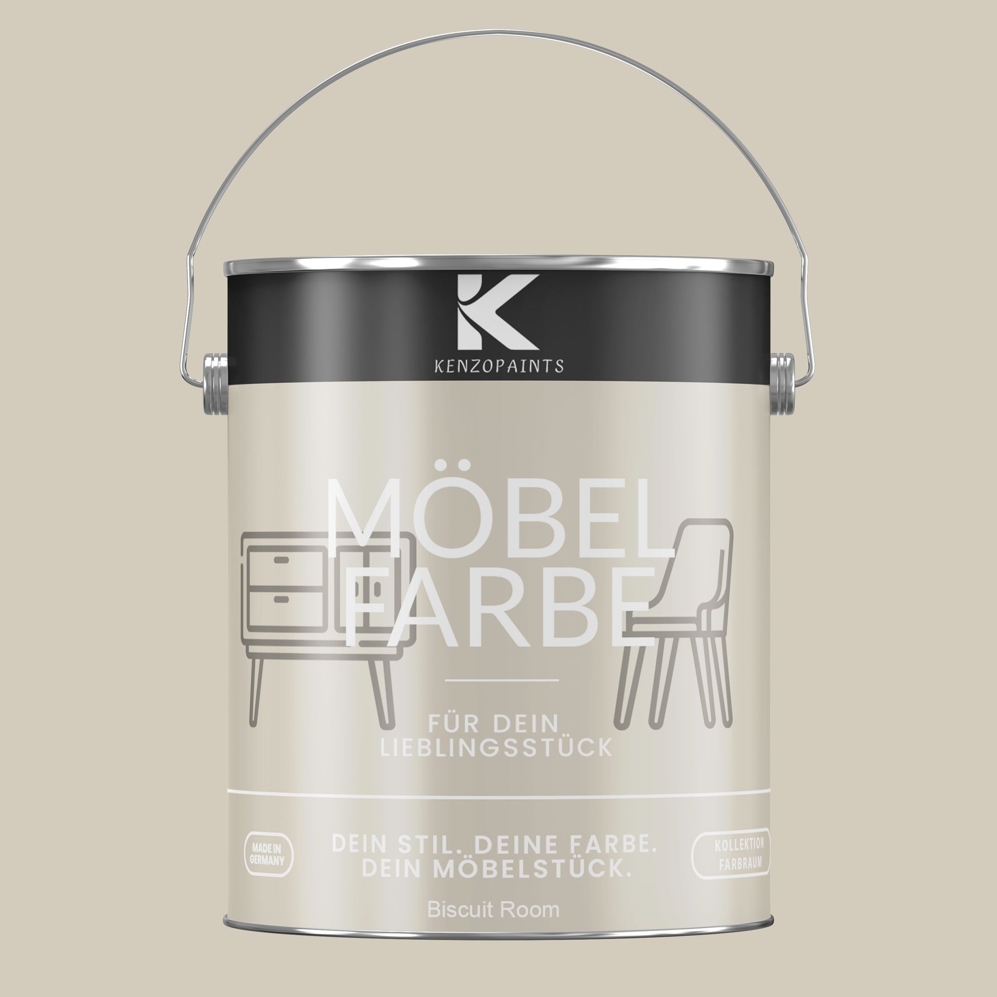 Kenzopaints Möbelfarbe Möbellack Buntlack Farbraum - 2,5Liter - Farbmanufaktur Contura Berkemeier - Farbmanufaktur Contura Berkemeier