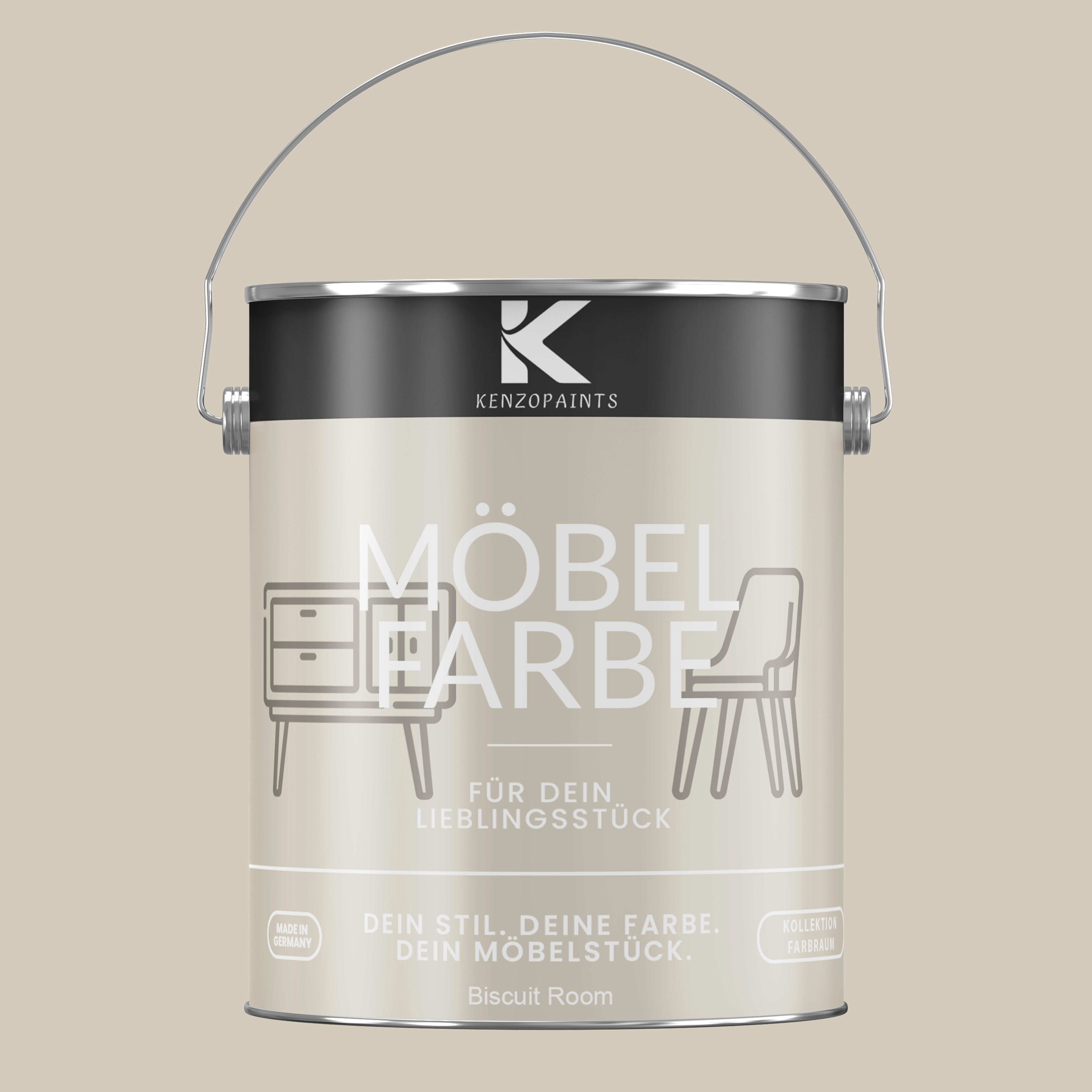 Kenzopaints Möbelfarbe Möbellack Buntlack Farbraum - 2,5Liter - Farbmanufaktur Contura Berkemeier - Farbmanufaktur Contura Berkemeier