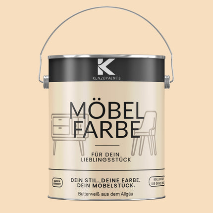 Kenzopaints Möbelfarbe Möbellack Buntlack - 2,5Liter