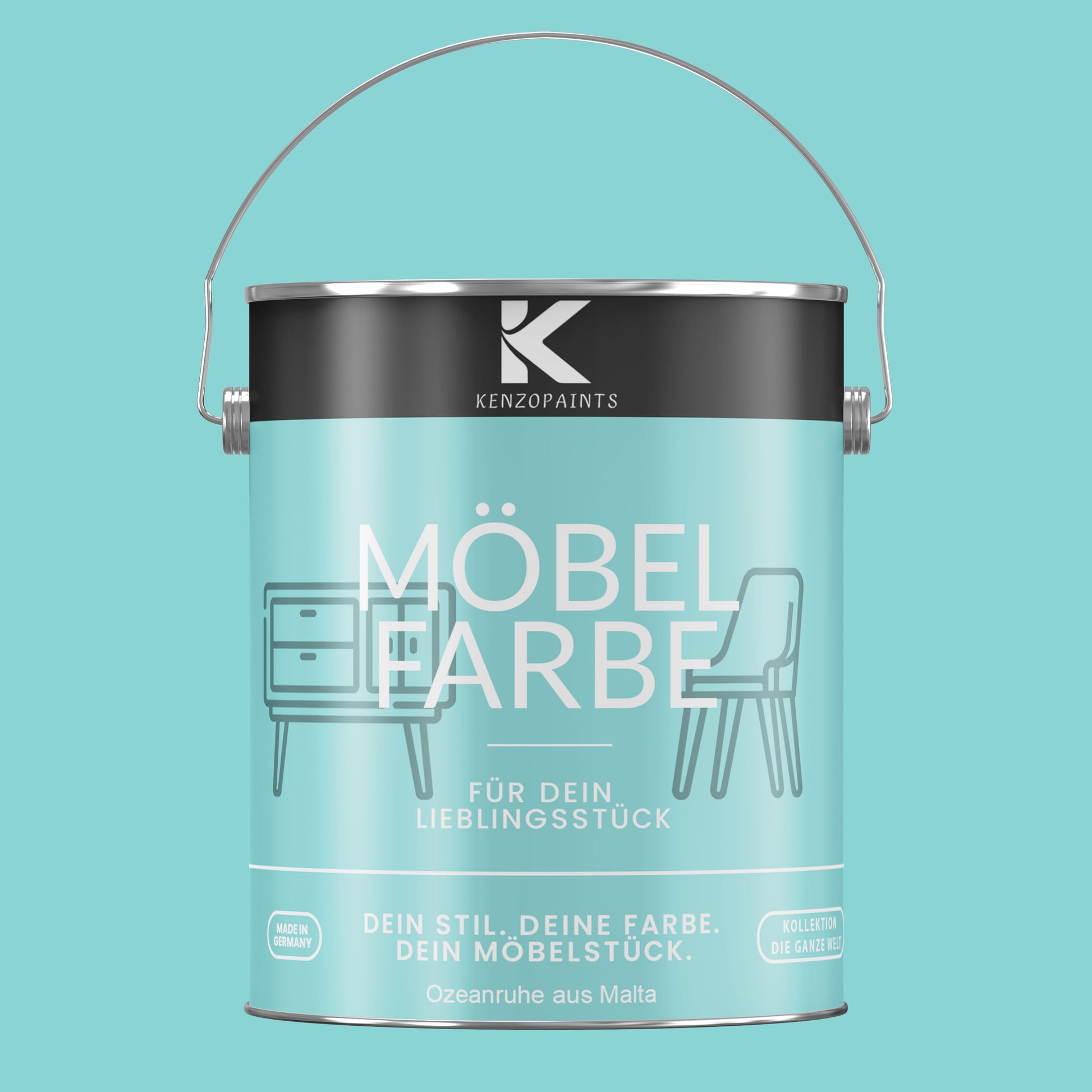 Kenzopaints Möbelfarbe Möbellack Buntlack - 2,5Liter - Farbmanufaktur Contura Berkemeier - Farbmanufaktur Contura Berkemeier