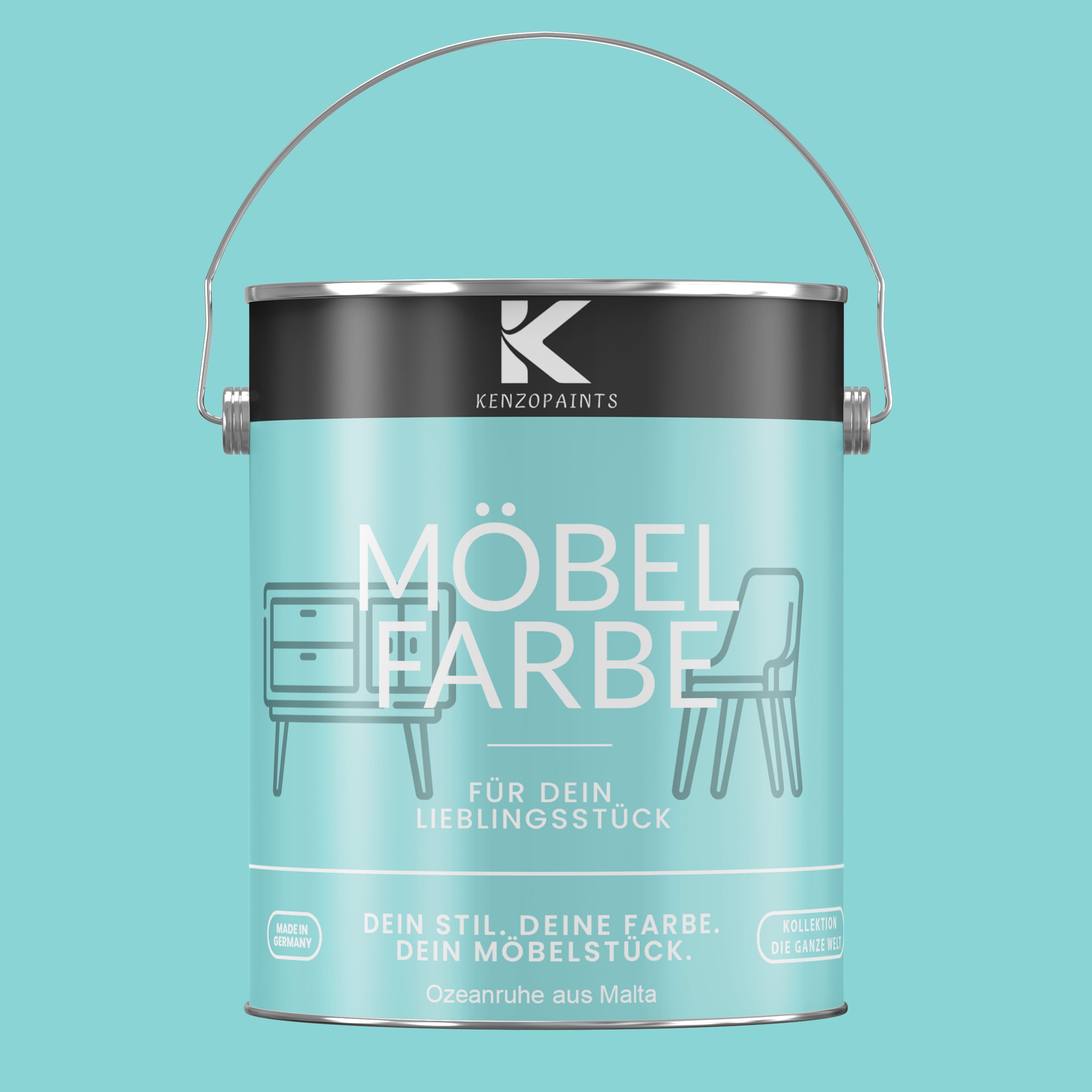 Kenzopaints Möbelfarbe Möbellack Buntlack - 2,5Liter - Farbmanufaktur Contura Berkemeier - Farbmanufaktur Contura Berkemeier