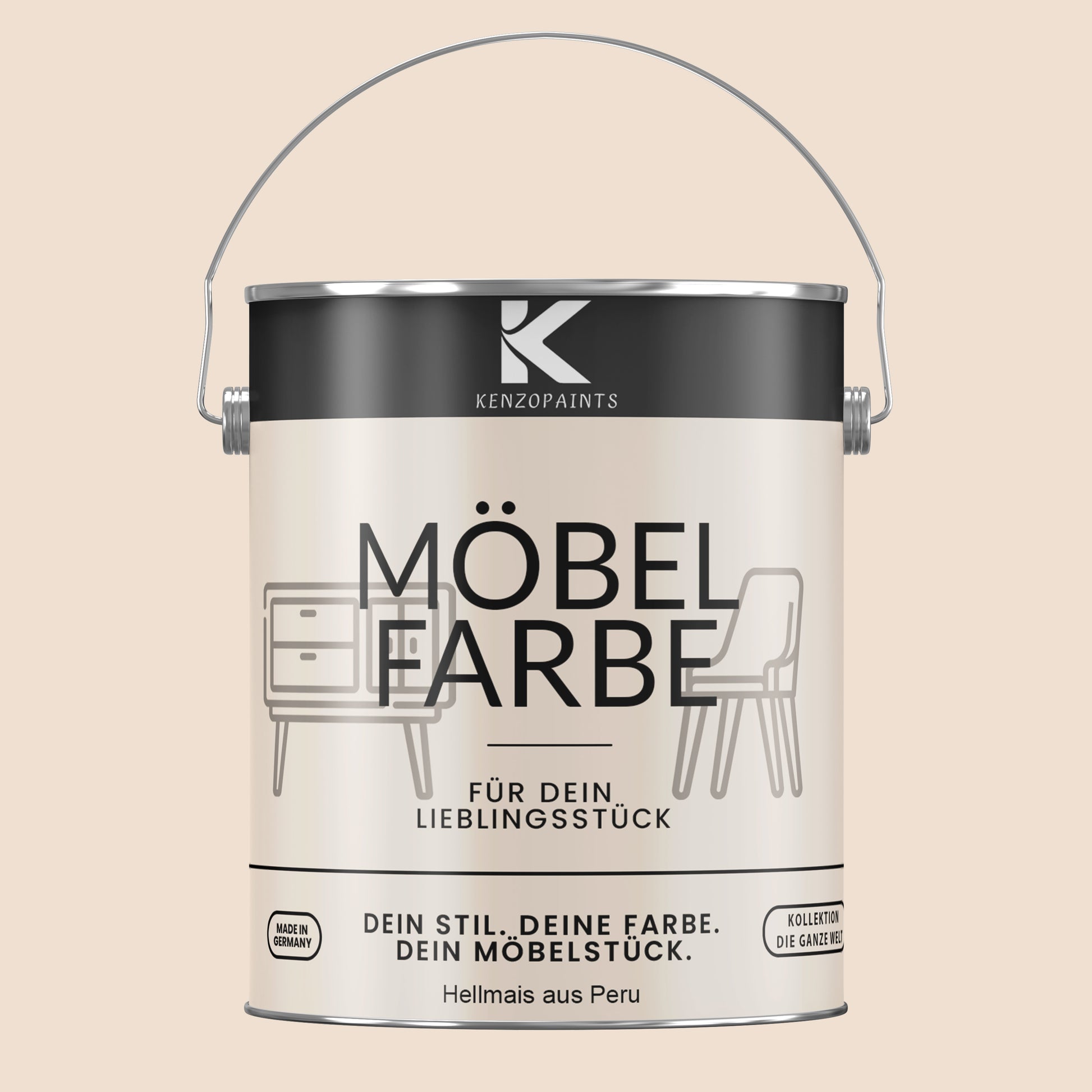 Kenzopaints Möbelfarbe Möbellack Buntlack - 2,5Liter - Farbmanufaktur Contura Berkemeier - Farbmanufaktur Contura Berkemeier