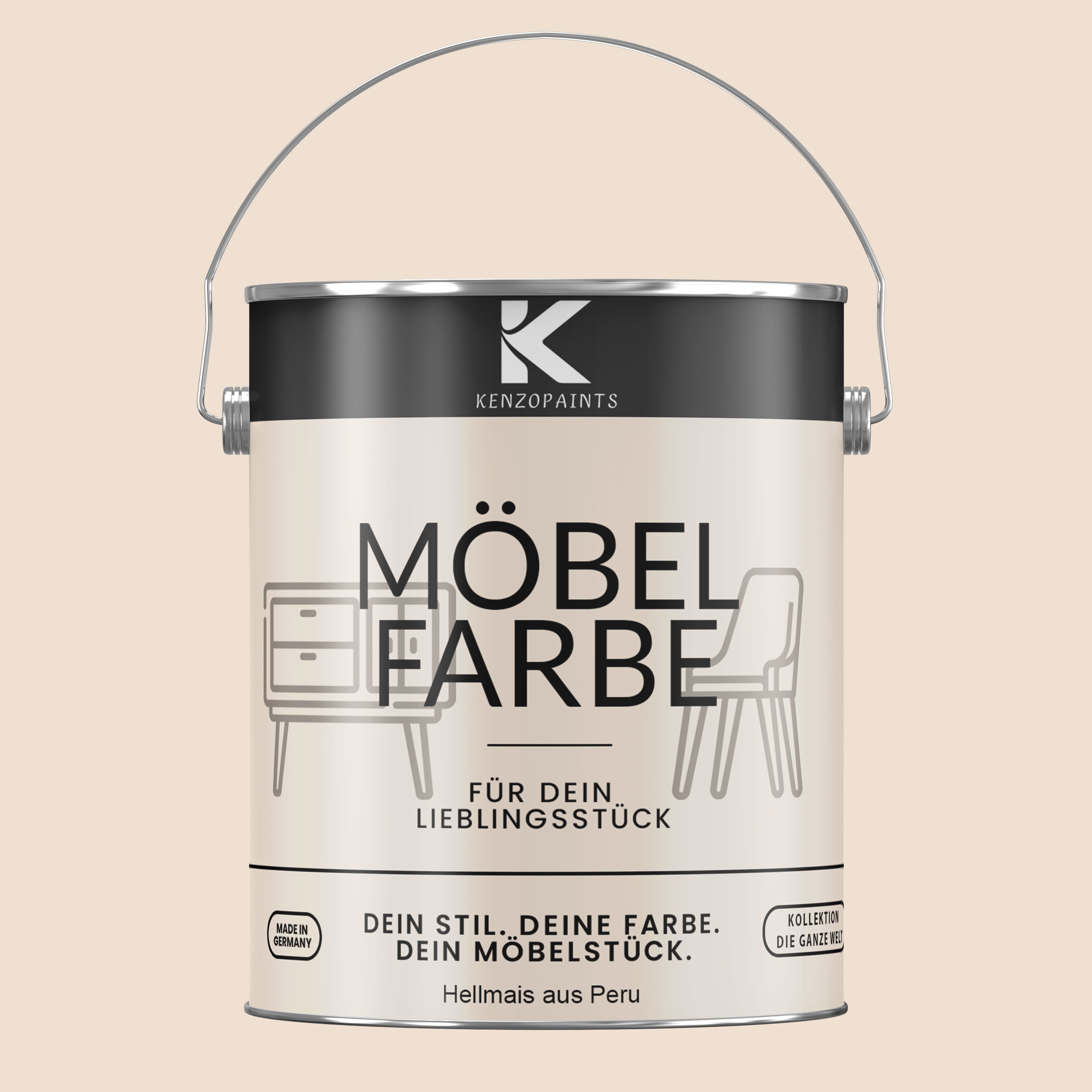 Kenzopaints Möbelfarbe Möbellack Buntlack - 2,5Liter - Farbmanufaktur Contura Berkemeier - Farbmanufaktur Contura Berkemeier
