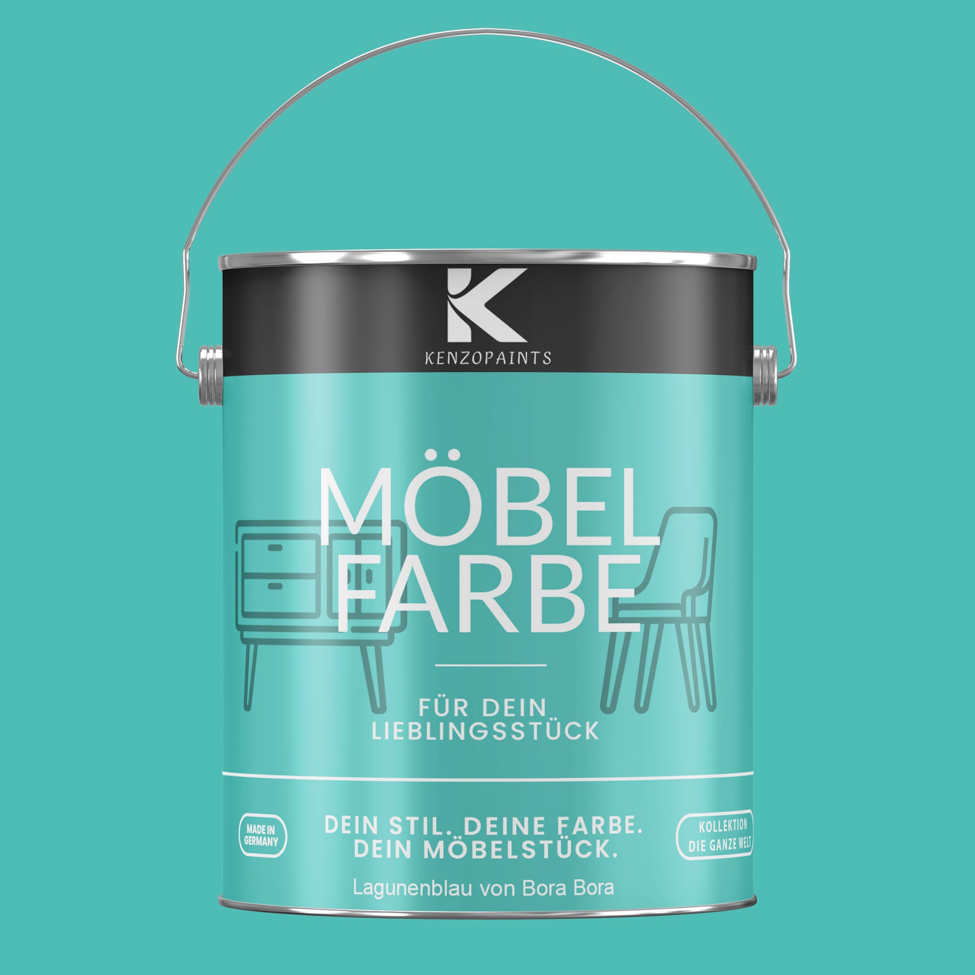 Kenzopaints Möbelfarbe Möbellack Buntlack - 2,5Liter - Farbmanufaktur Contura Berkemeier - Farbmanufaktur Contura Berkemeier