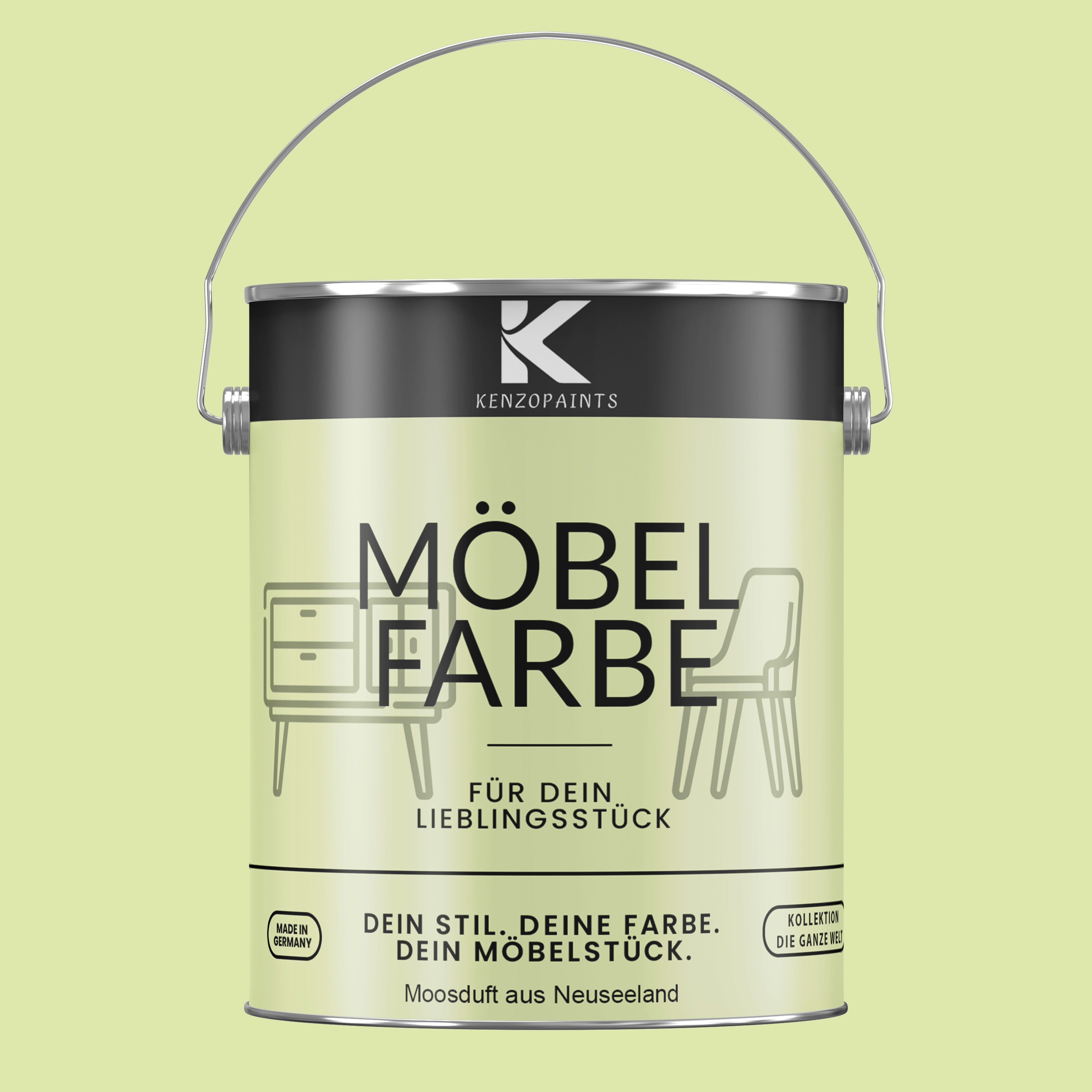 Kenzopaints Möbelfarbe Möbellack Buntlack - 2,5Liter - Farbmanufaktur Contura Berkemeier - Farbmanufaktur Contura Berkemeier