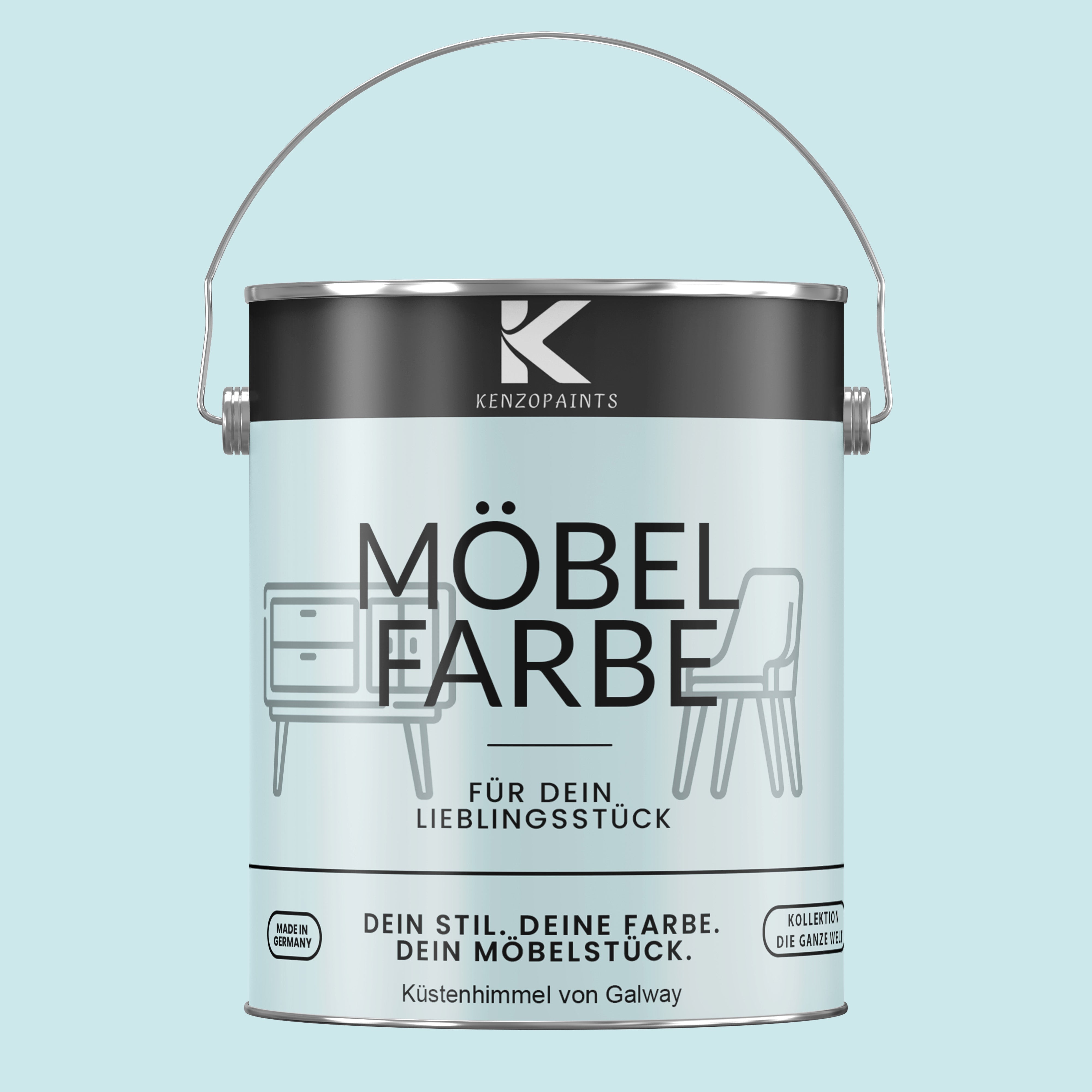 Kenzopaints Möbelfarbe Möbellack Buntlack - 2,5Liter - Farbmanufaktur Contura Berkemeier - Farbmanufaktur Contura Berkemeier
