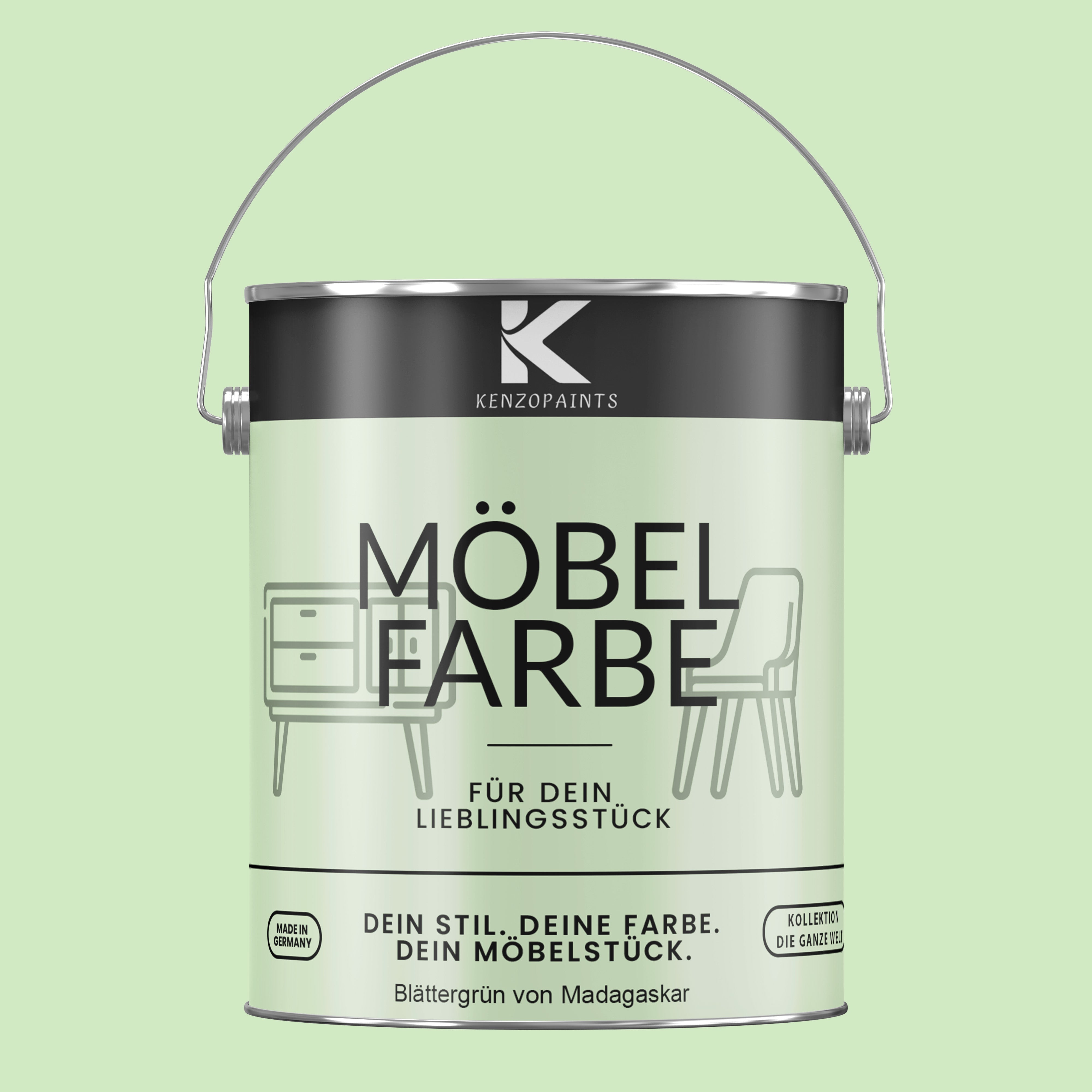 Kenzopaints Möbelfarbe Möbellack Buntlack - 2,5Liter - Farbmanufaktur Contura Berkemeier - Farbmanufaktur Contura Berkemeier