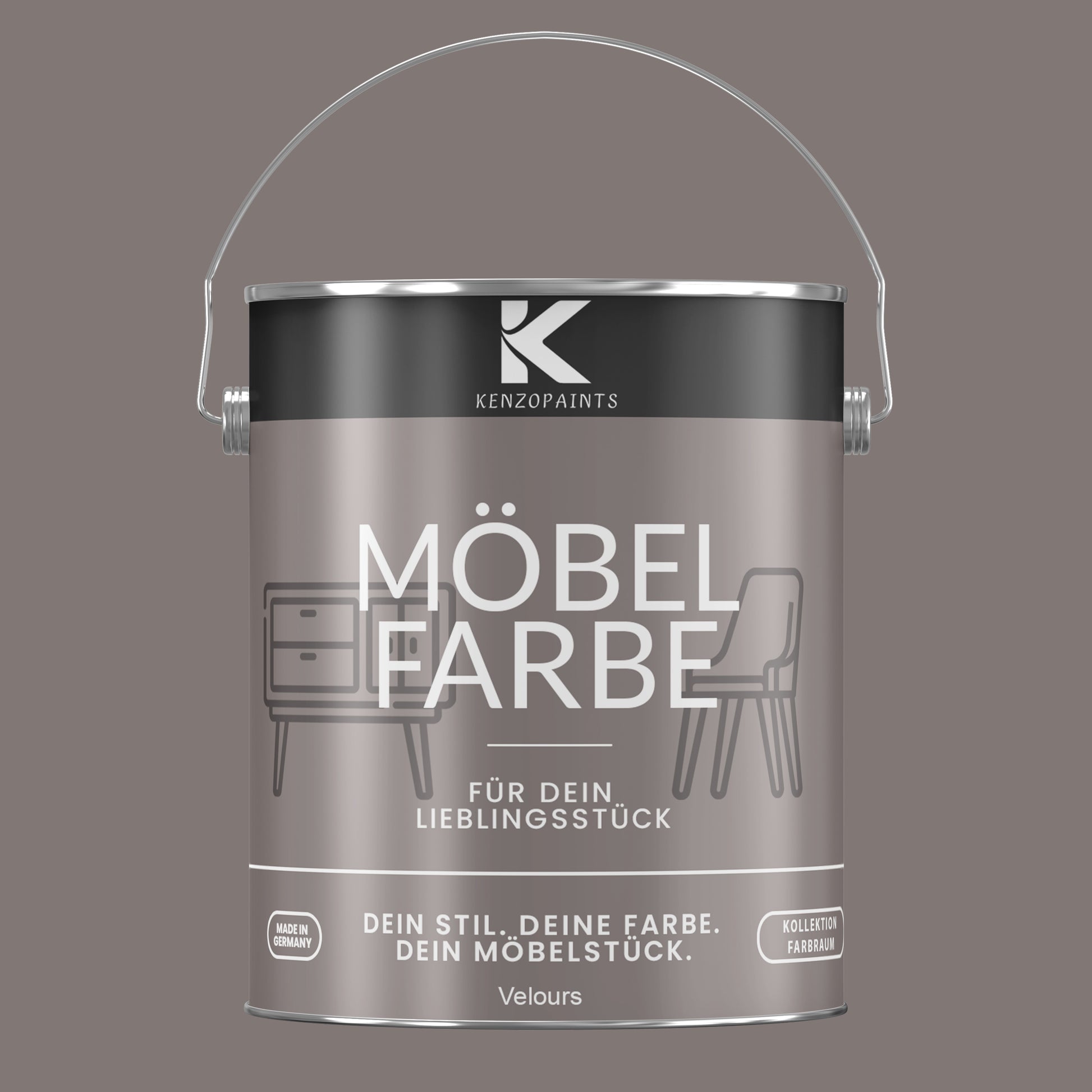Kenzopaints Möbelfarbe Möbellack Buntlack Farbraum - 2,5Liter - Farbmanufaktur Contura Berkemeier - Farbmanufaktur Contura Berkemeier
