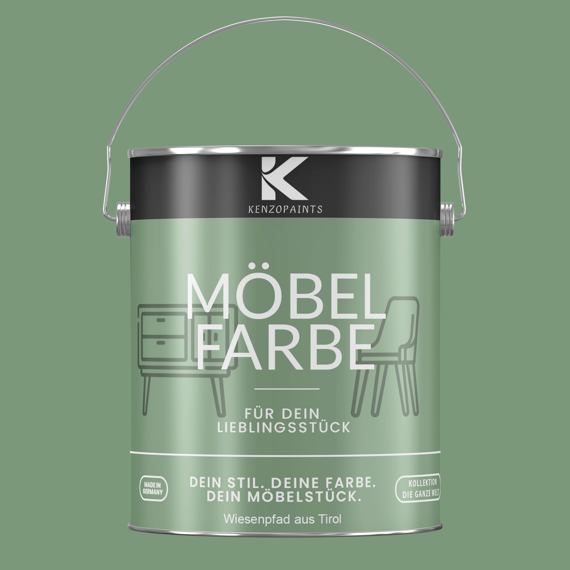 Kenzopaints Möbelfarbe Möbellack Buntlack - 2,5Liter - Farbmanufaktur Contura Berkemeier - Farbmanufaktur Contura Berkemeier