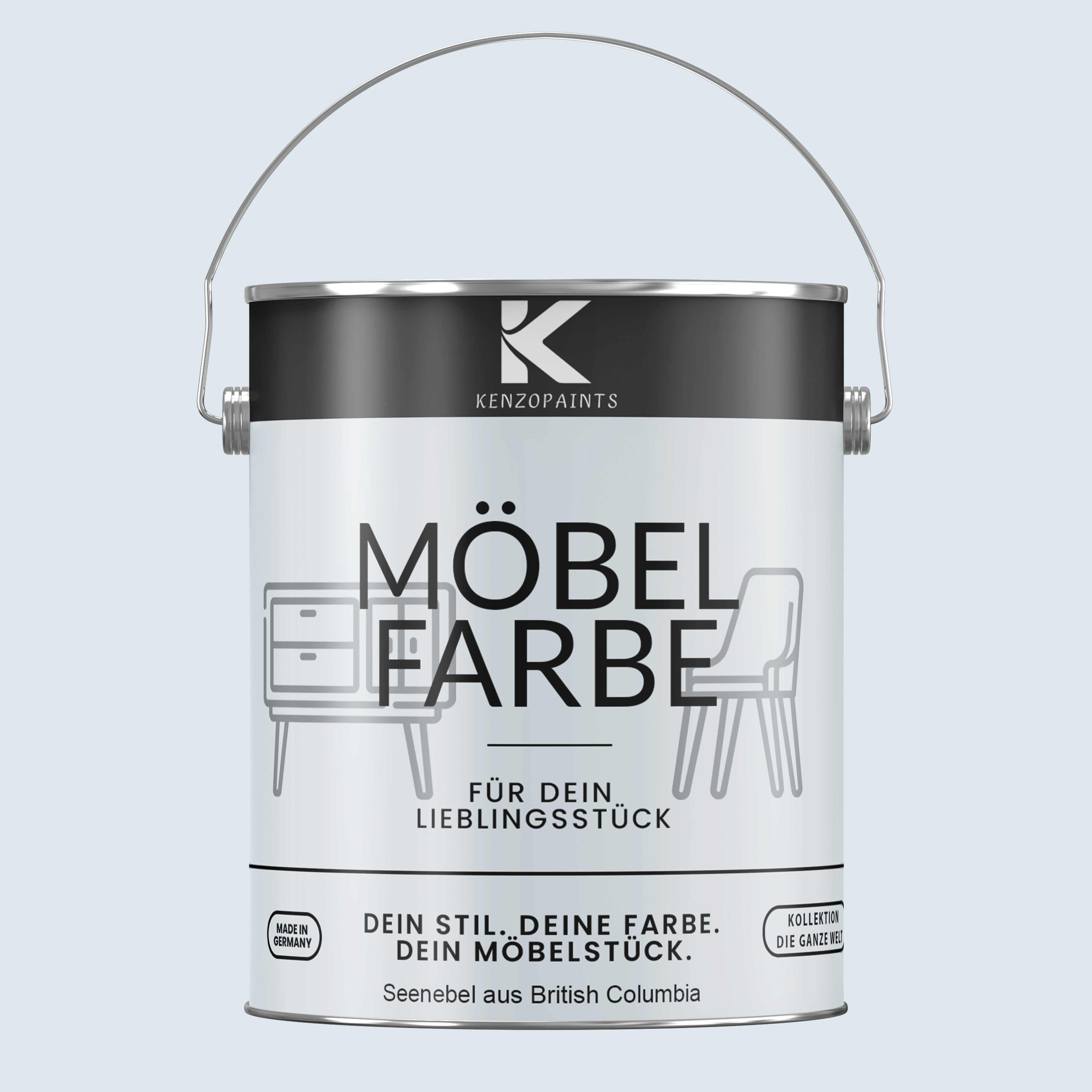 Kenzopaints Möbelfarbe Möbellack Buntlack - 2,5Liter - Farbmanufaktur Contura Berkemeier - Farbmanufaktur Contura Berkemeier