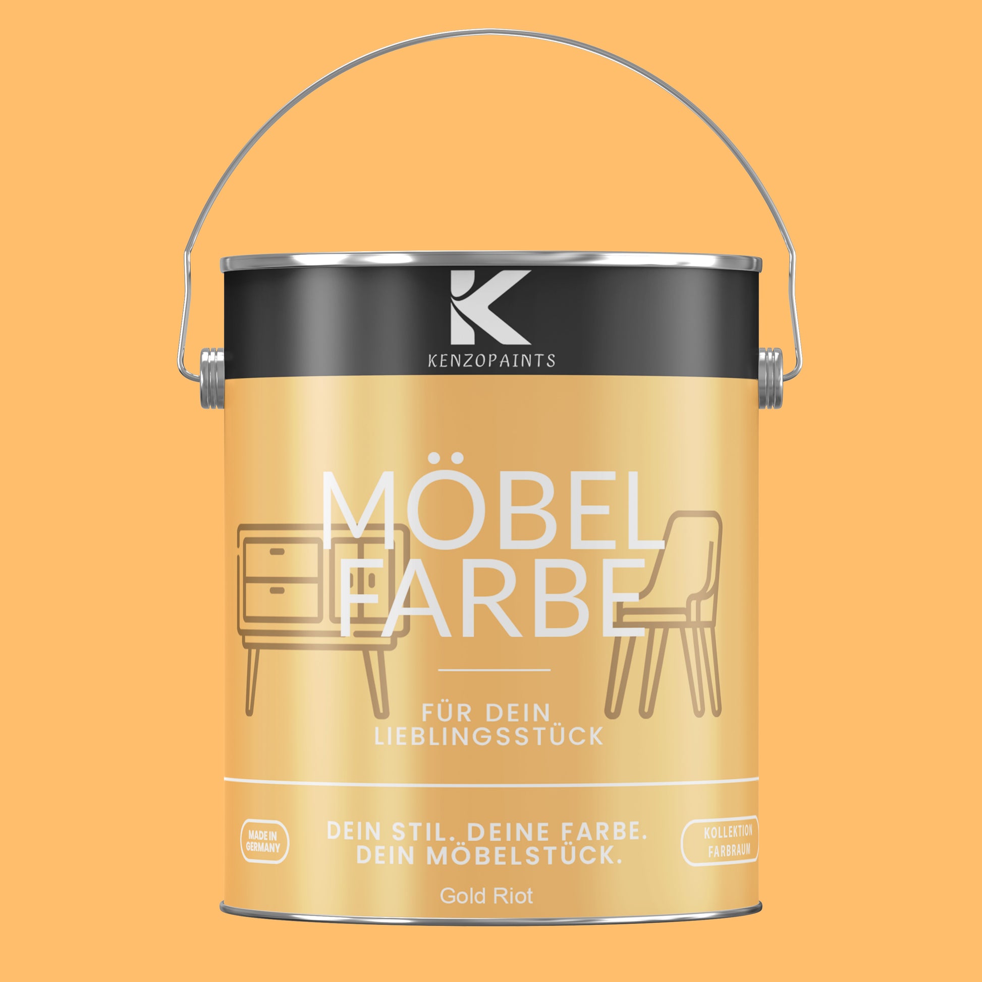 Kenzopaints Möbelfarbe Möbellack Buntlack Farbraum - 2,5Liter - Farbmanufaktur Contura Berkemeier - Farbmanufaktur Contura Berkemeier