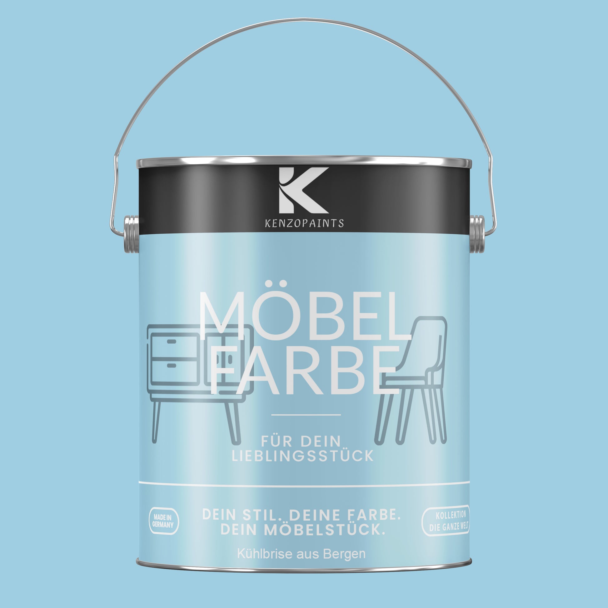 Kenzopaints Möbelfarbe Möbellack Buntlack - 2,5Liter - Farbmanufaktur Contura Berkemeier - Farbmanufaktur Contura Berkemeier