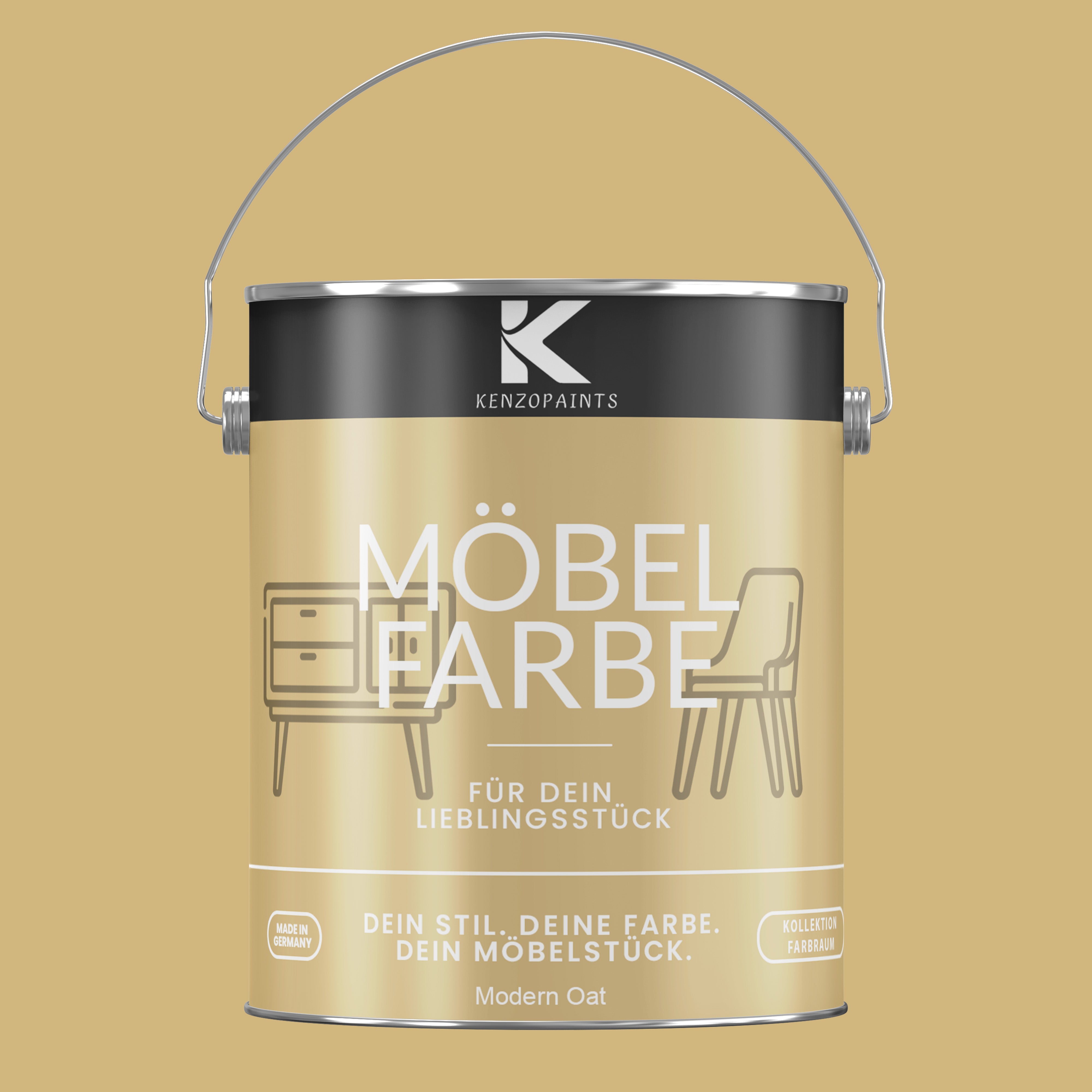 Kenzopaints Möbelfarbe Möbellack Buntlack Farbraum - 2,5Liter - Farbmanufaktur Contura Berkemeier - Farbmanufaktur Contura Berkemeier