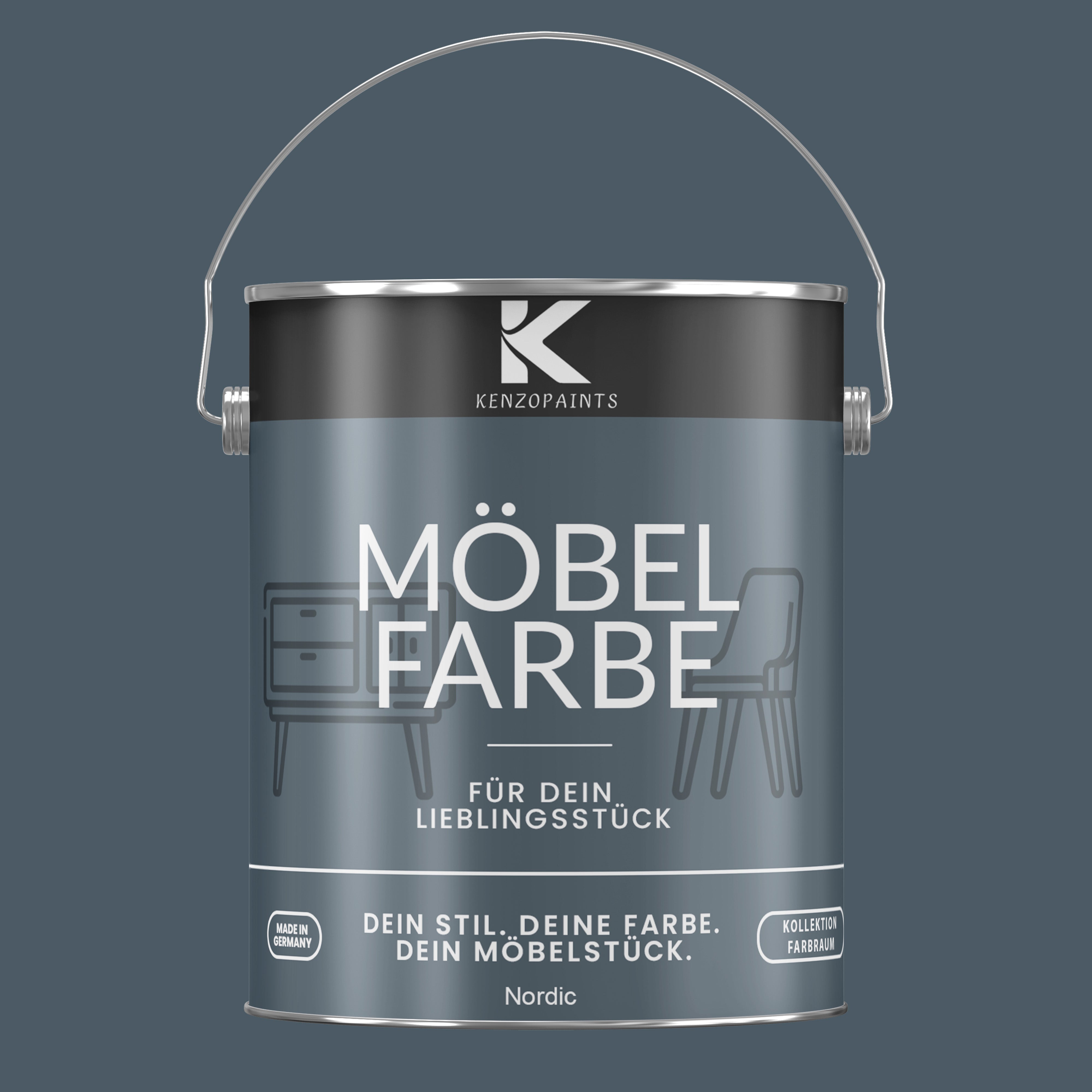 Kenzopaints Möbelfarbe Möbellack Buntlack Farbraum - 2,5Liter - Farbmanufaktur Contura Berkemeier - Farbmanufaktur Contura Berkemeier
