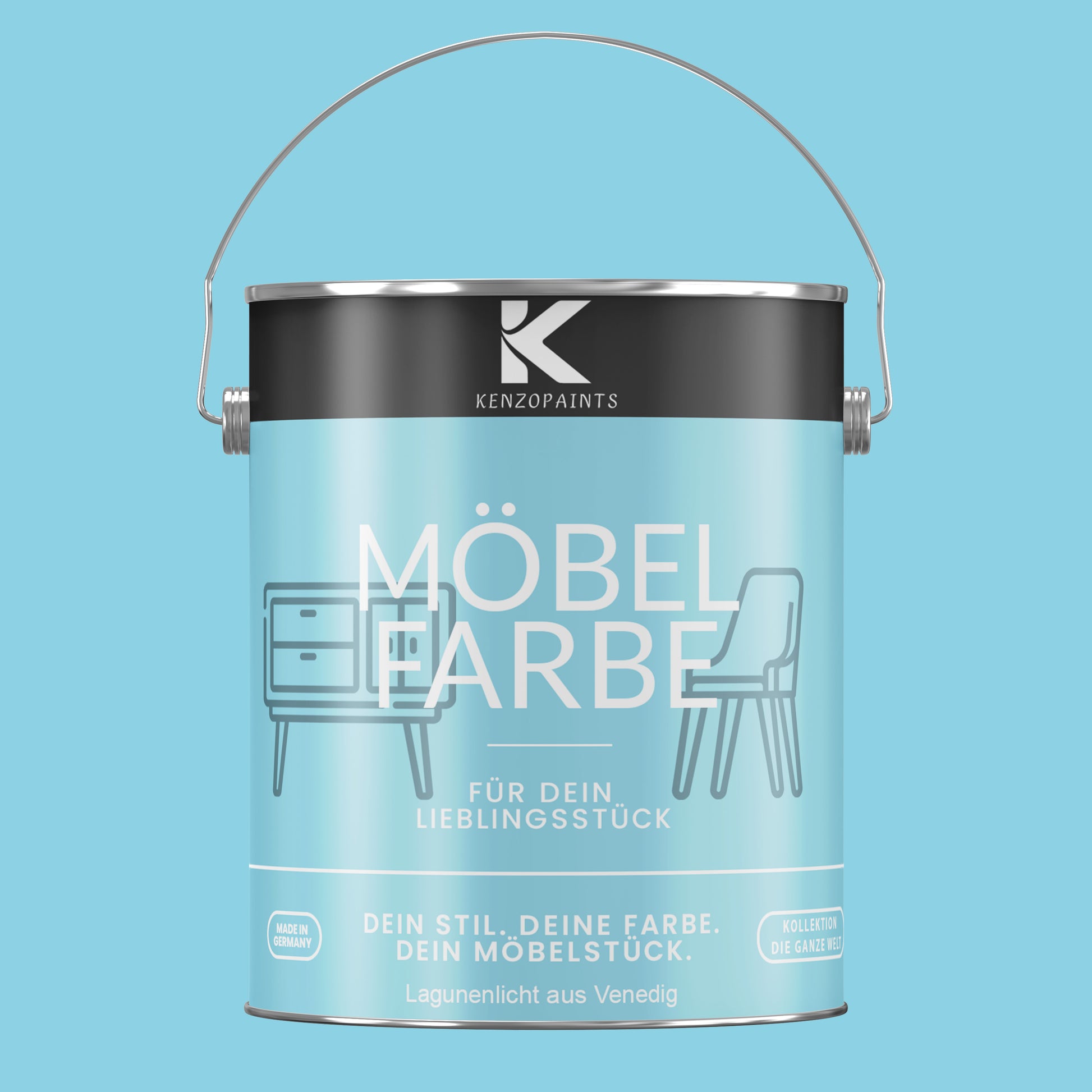 Kenzopaints Möbelfarbe Möbellack Buntlack - 2,5Liter - Farbmanufaktur Contura Berkemeier - Farbmanufaktur Contura Berkemeier