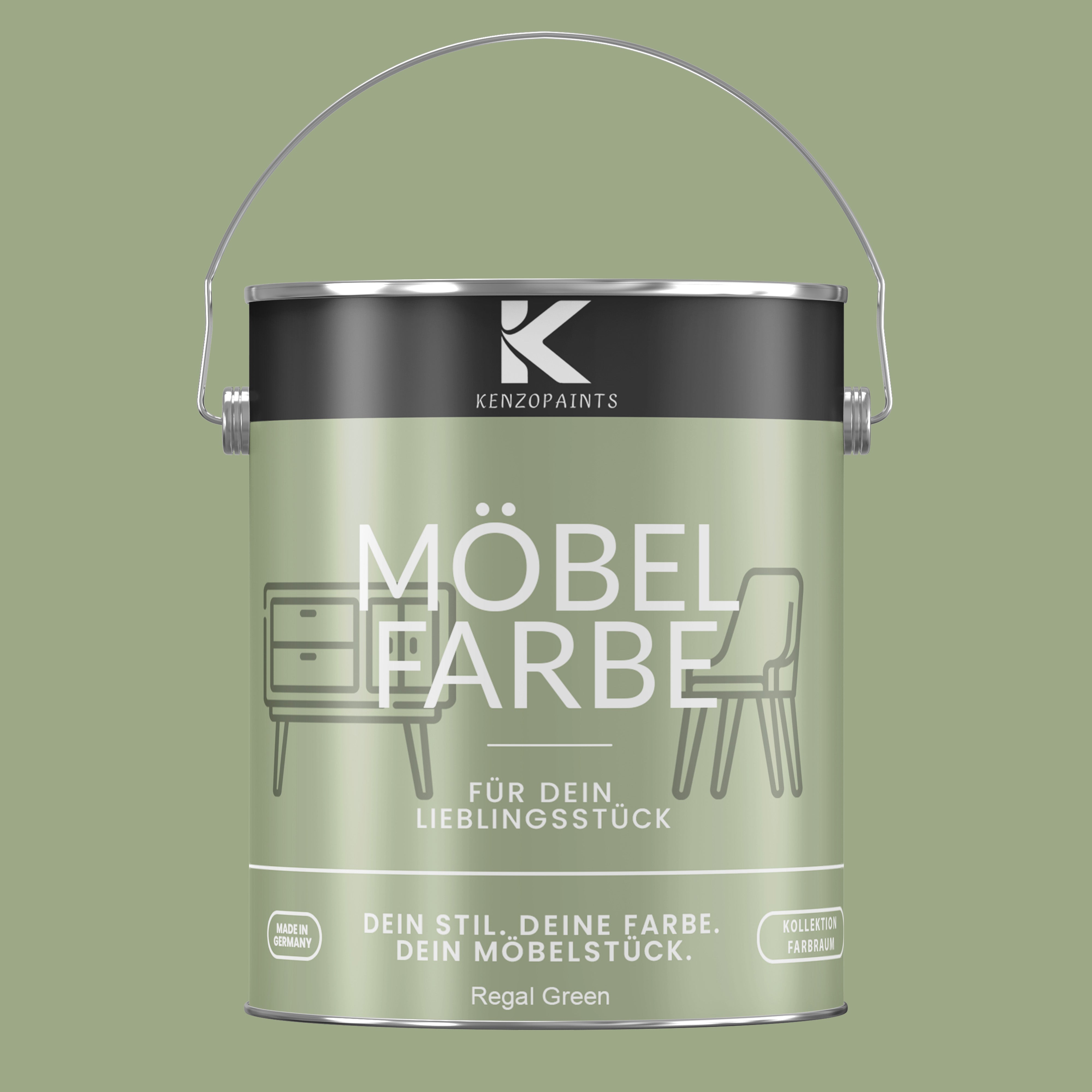 Kenzopaints Möbelfarbe Möbellack Buntlack Farbraum - 2,5Liter - Farbmanufaktur Contura Berkemeier - Farbmanufaktur Contura Berkemeier