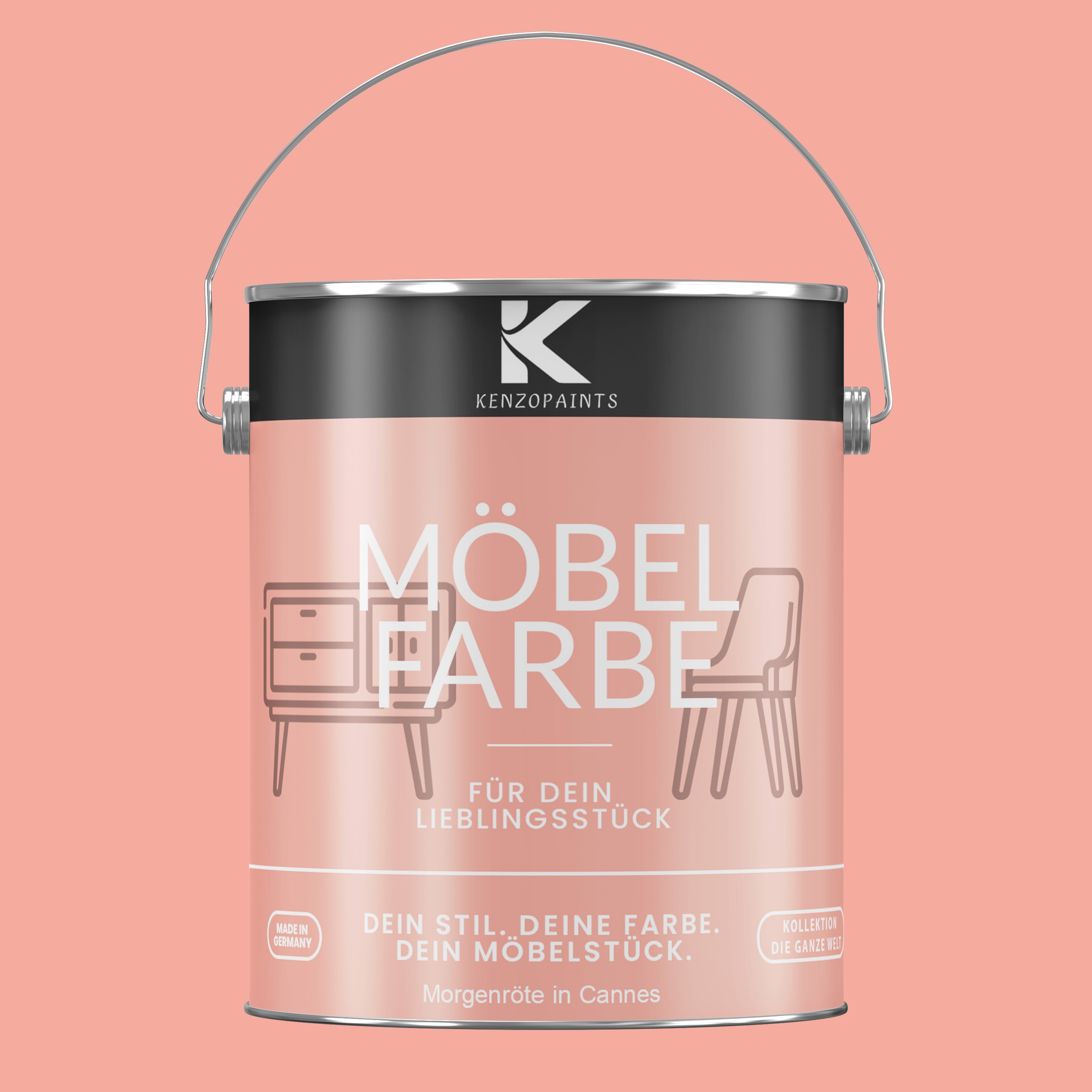Kenzopaints Möbelfarbe Möbellack Buntlack - 2,5Liter - Farbmanufaktur Contura Berkemeier - Farbmanufaktur Contura Berkemeier