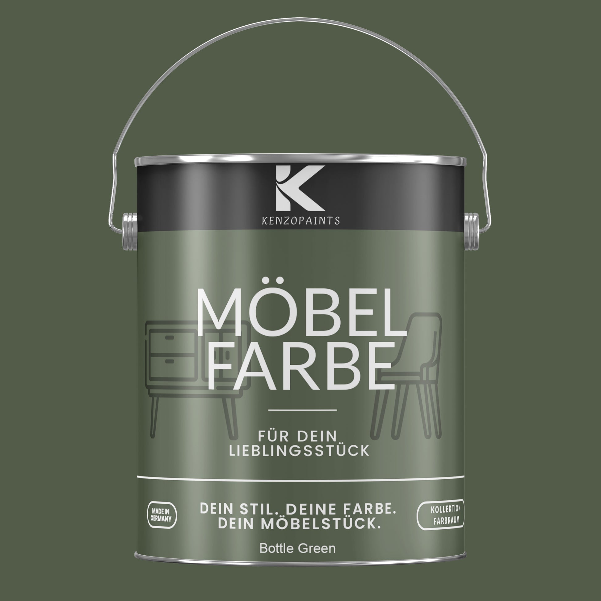 Kenzopaints Möbelfarbe Möbellack Buntlack Farbraum - 2,5Liter - Farbmanufaktur Contura Berkemeier - Farbmanufaktur Contura Berkemeier