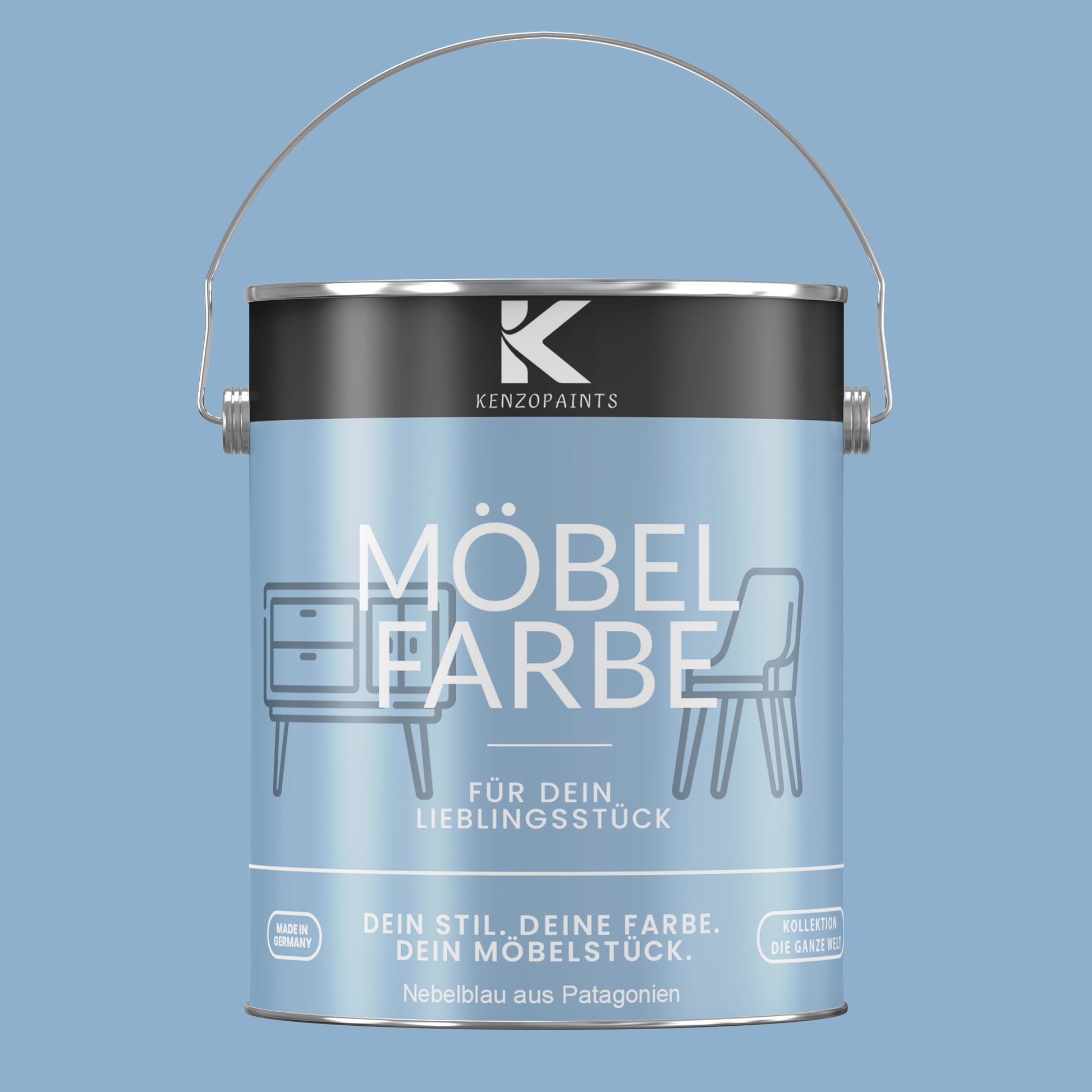 Kenzopaints Möbelfarbe Möbellack Buntlack - 2,5Liter - Farbmanufaktur Contura Berkemeier - Farbmanufaktur Contura Berkemeier