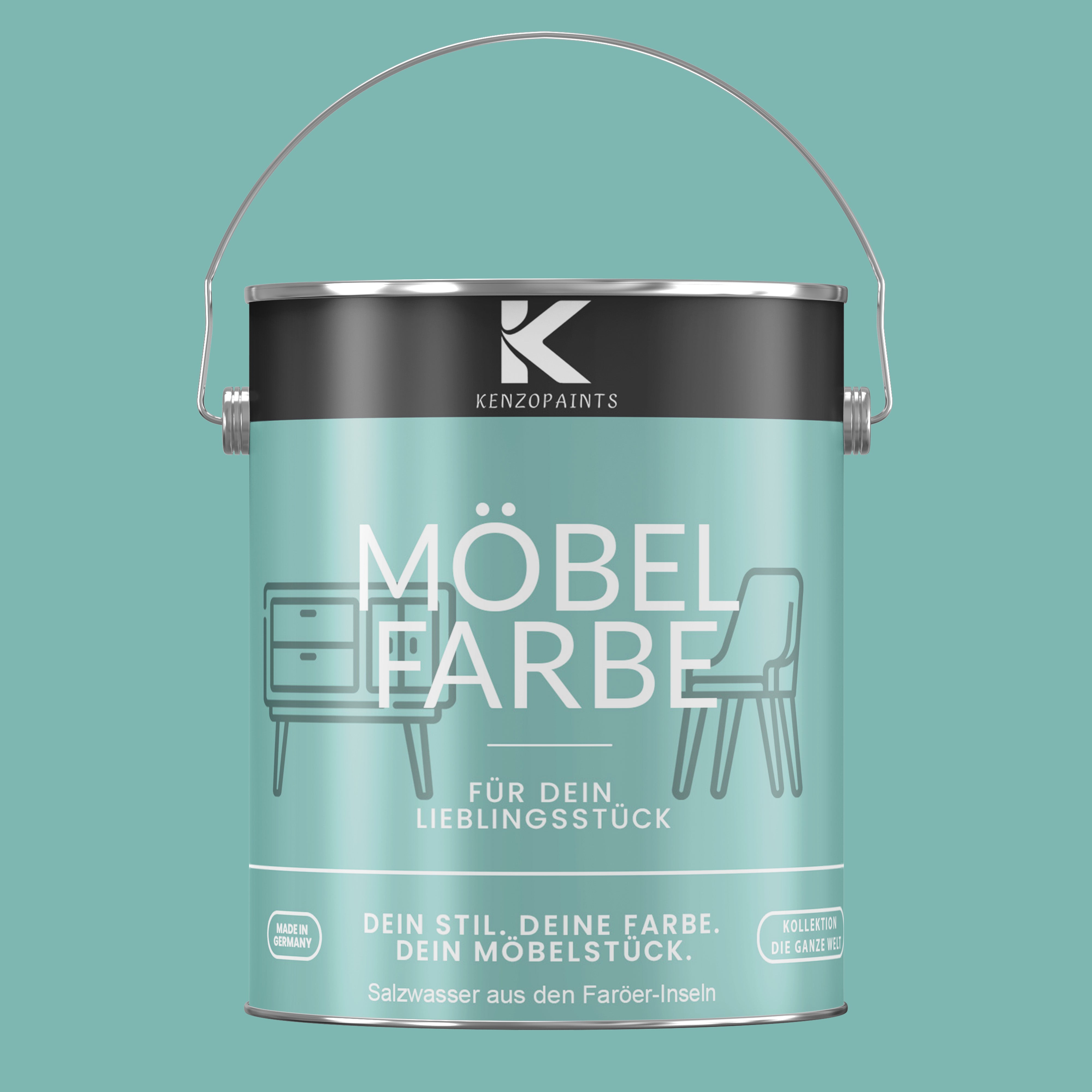 Kenzopaints Möbelfarbe Möbellack Buntlack - 2,5Liter - Farbmanufaktur Contura Berkemeier - Farbmanufaktur Contura Berkemeier