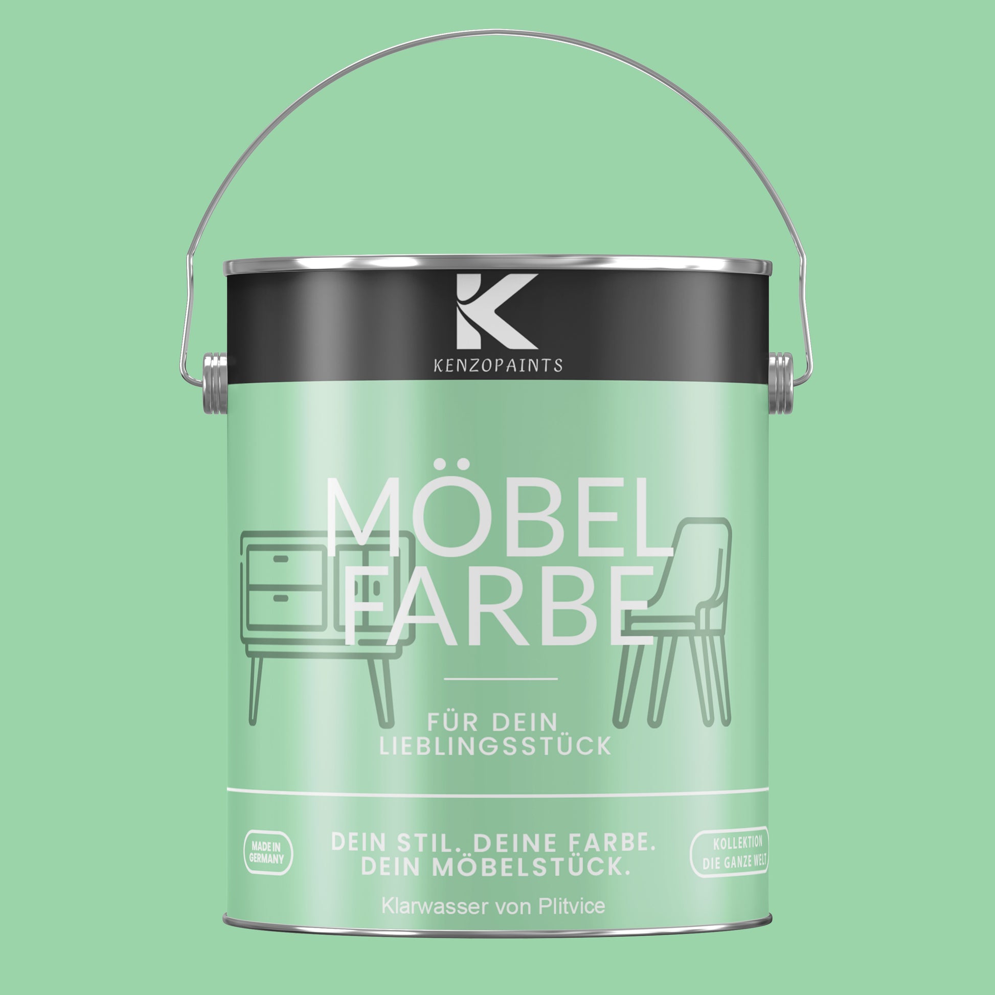 Kenzopaints Möbelfarbe Möbellack Buntlack - 2,5Liter - Farbmanufaktur Contura Berkemeier - Farbmanufaktur Contura Berkemeier