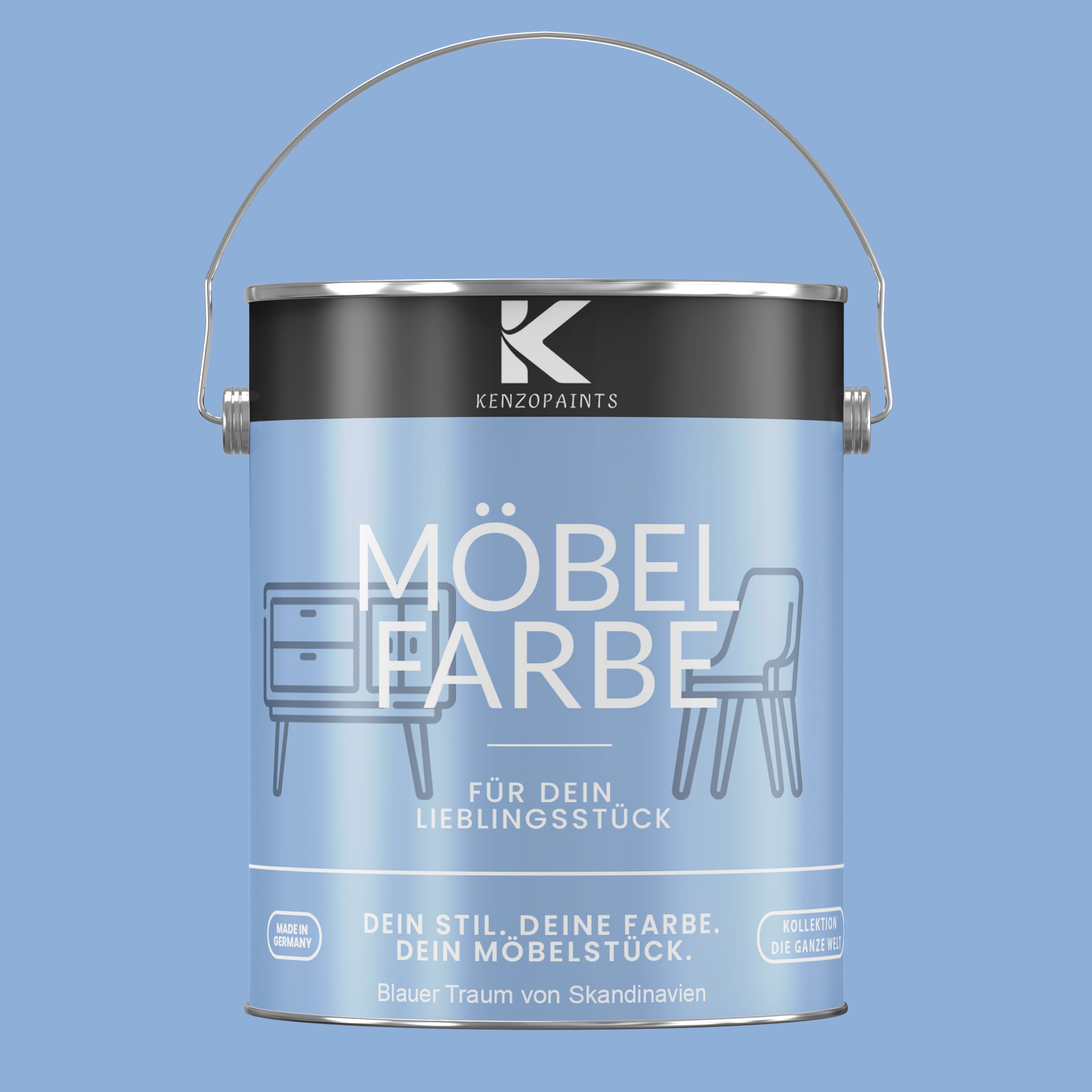 Kenzopaints Möbelfarbe Möbellack Buntlack - 2,5Liter - Farbmanufaktur Contura Berkemeier - Farbmanufaktur Contura Berkemeier