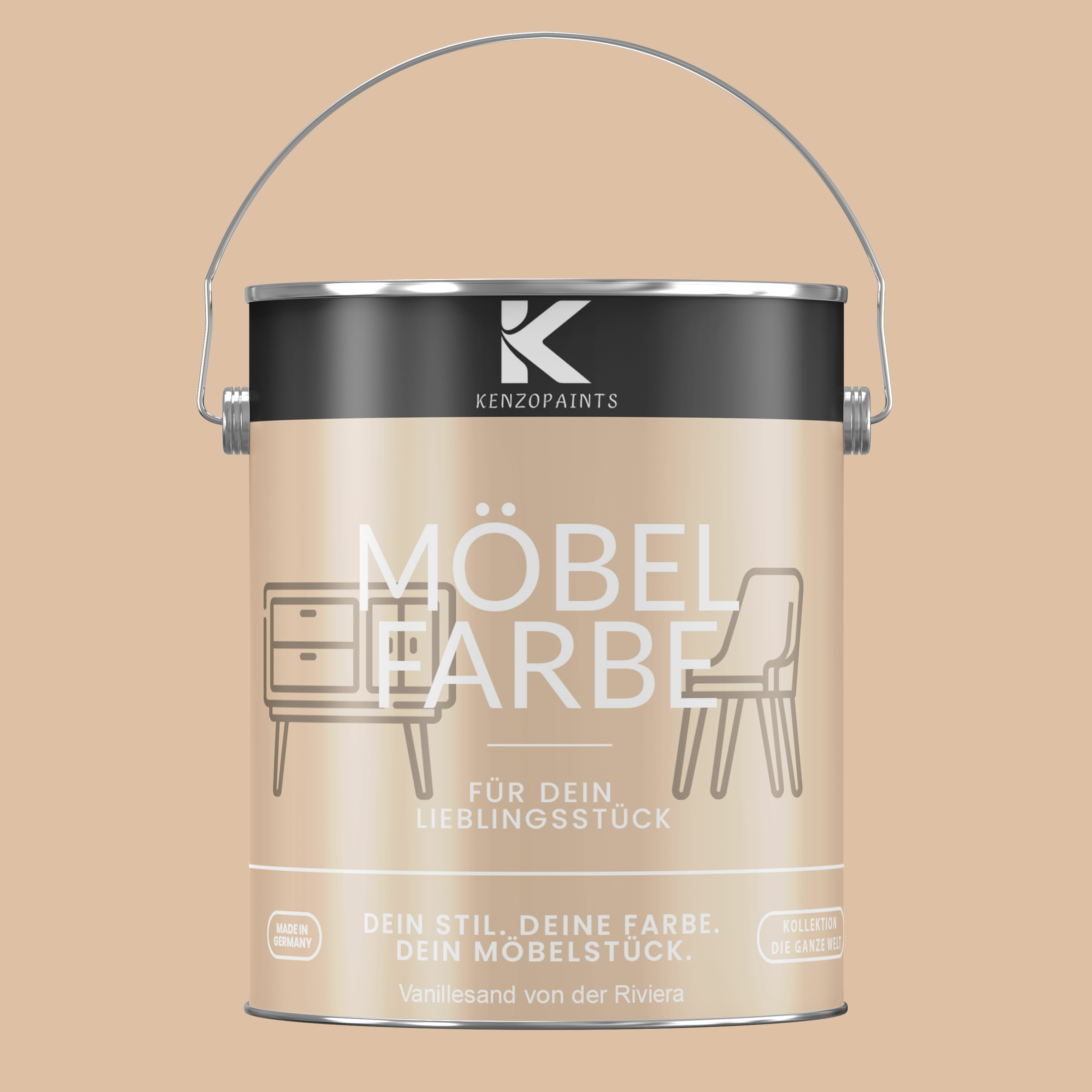 Kenzopaints Möbelfarbe Möbellack Buntlack - 2,5Liter - Farbmanufaktur Contura Berkemeier - Farbmanufaktur Contura Berkemeier