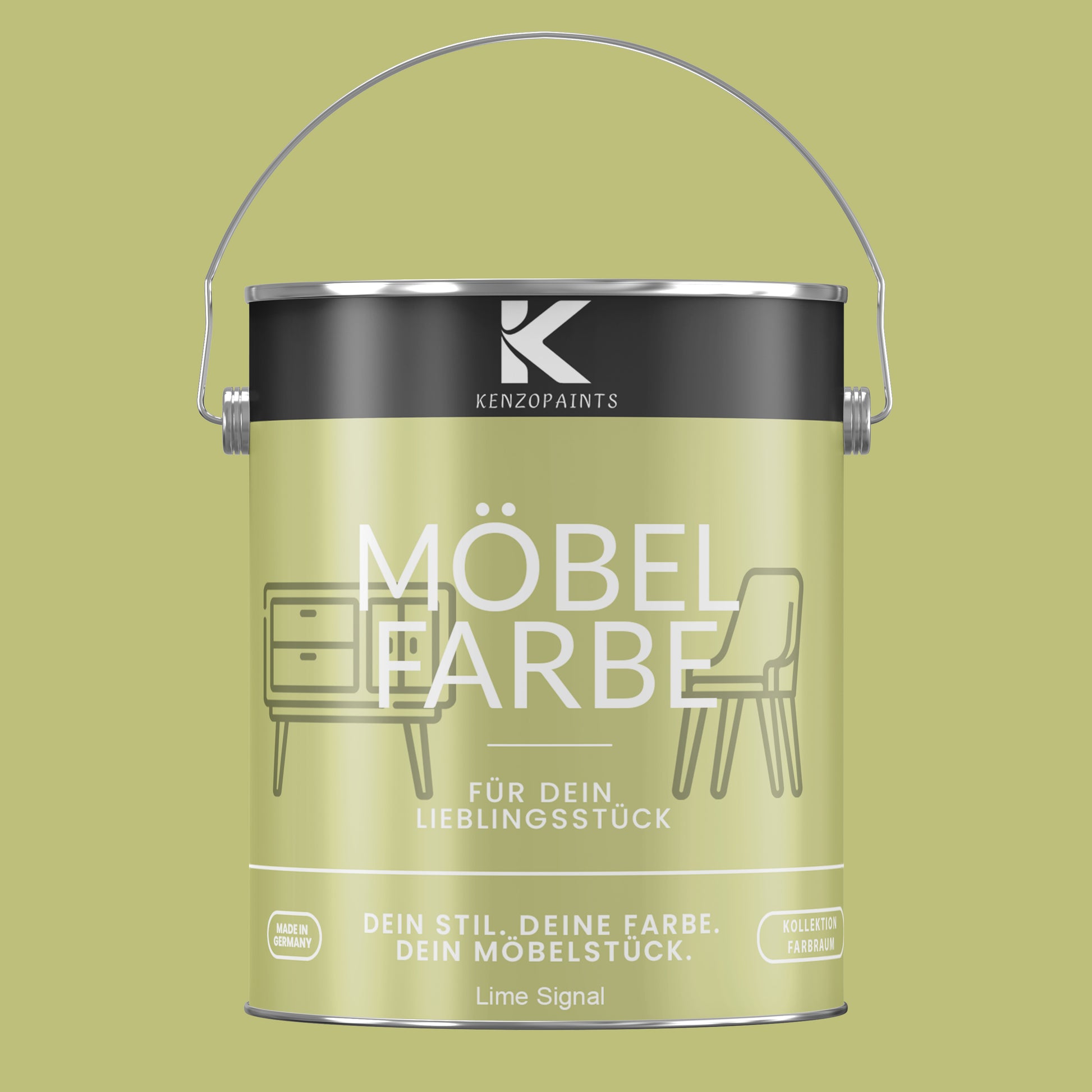 Kenzopaints Möbelfarbe Möbellack Buntlack Farbraum - 2,5Liter - Farbmanufaktur Contura Berkemeier - Farbmanufaktur Contura Berkemeier