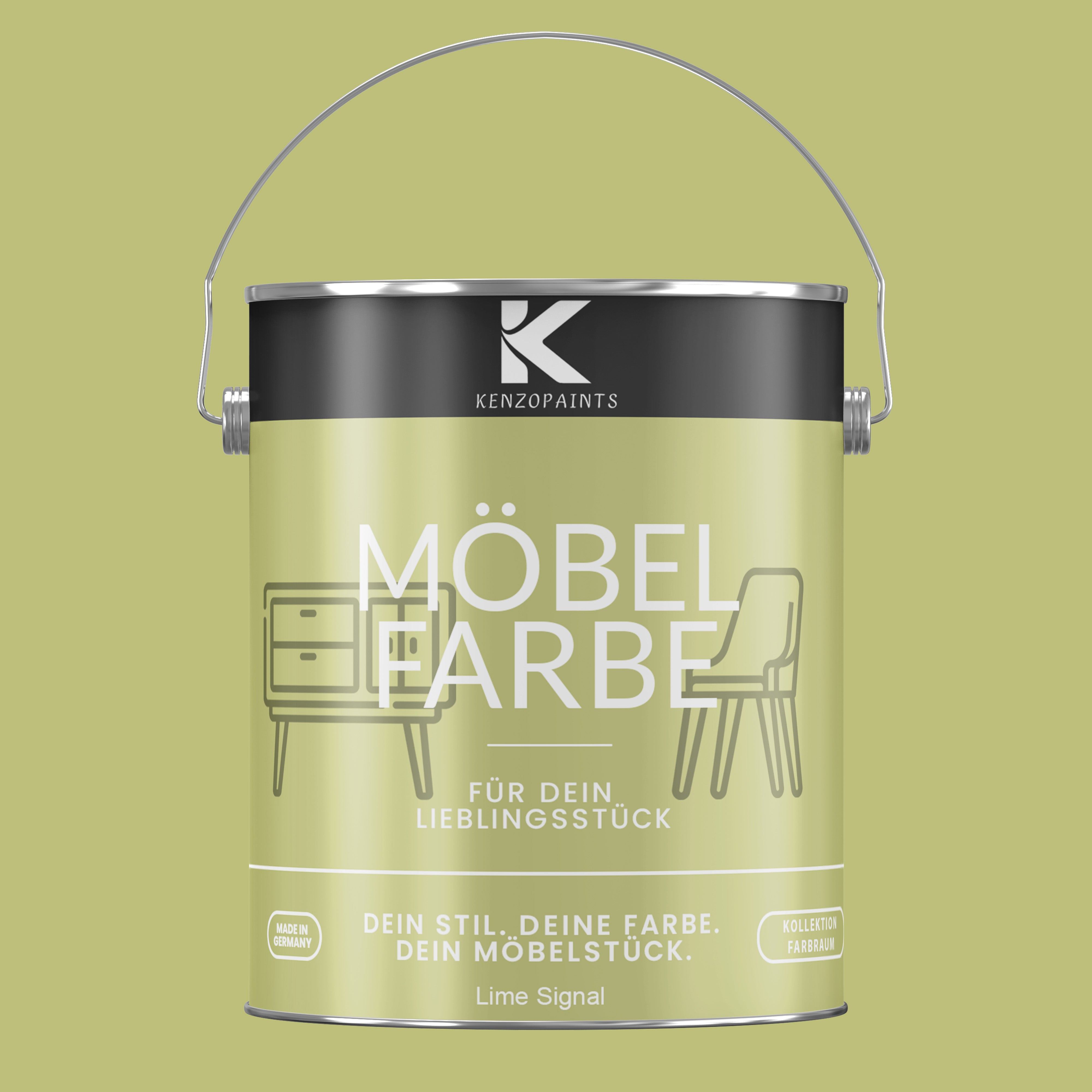 Kenzopaints Möbelfarbe Möbellack Buntlack Farbraum - 2,5Liter - Farbmanufaktur Contura Berkemeier - Farbmanufaktur Contura Berkemeier